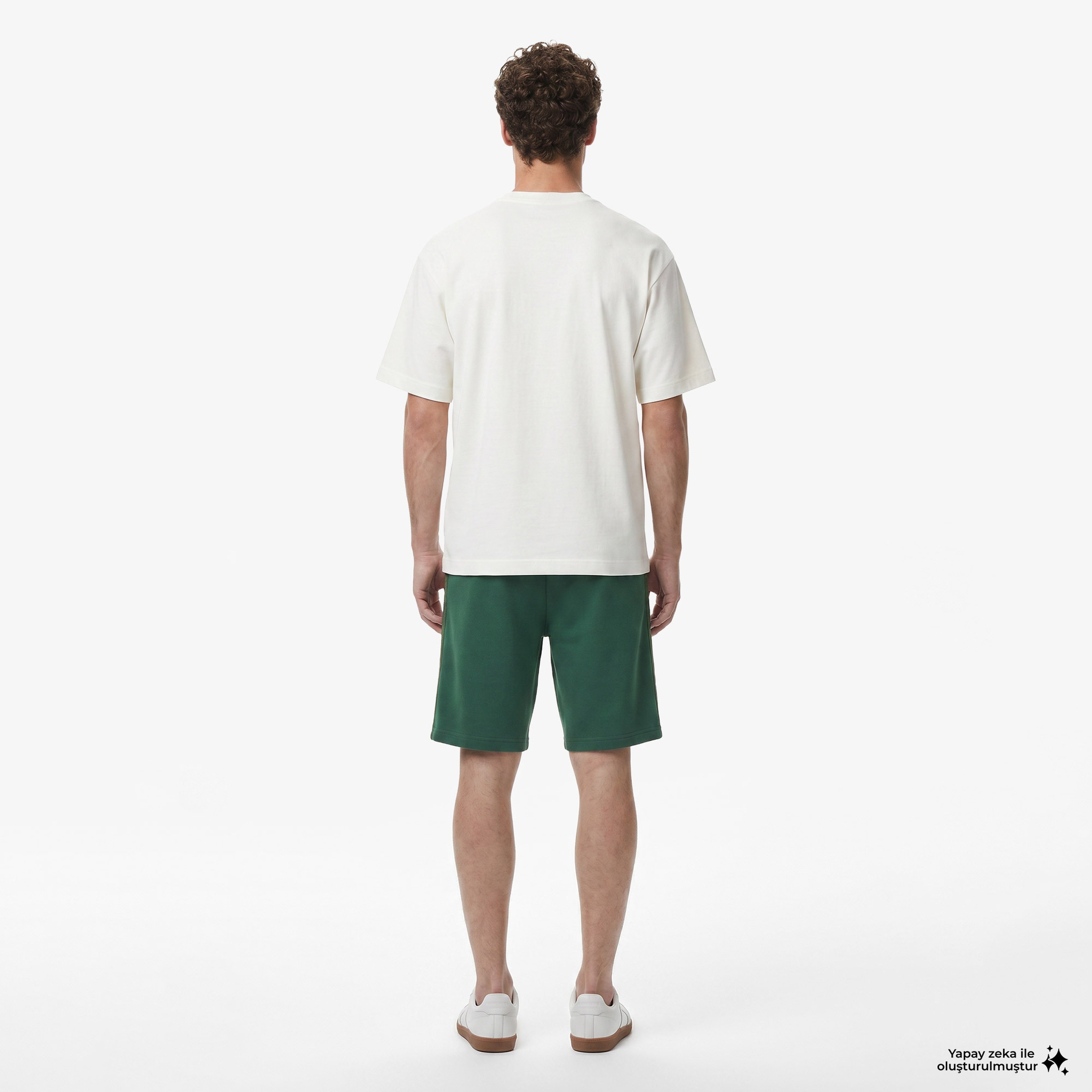 Erkek Loose Fit Bisiklet Yaka Beyaz T-Shirt Erkek Loose Fit Bisiklet Yaka Beyaz T-Shirt