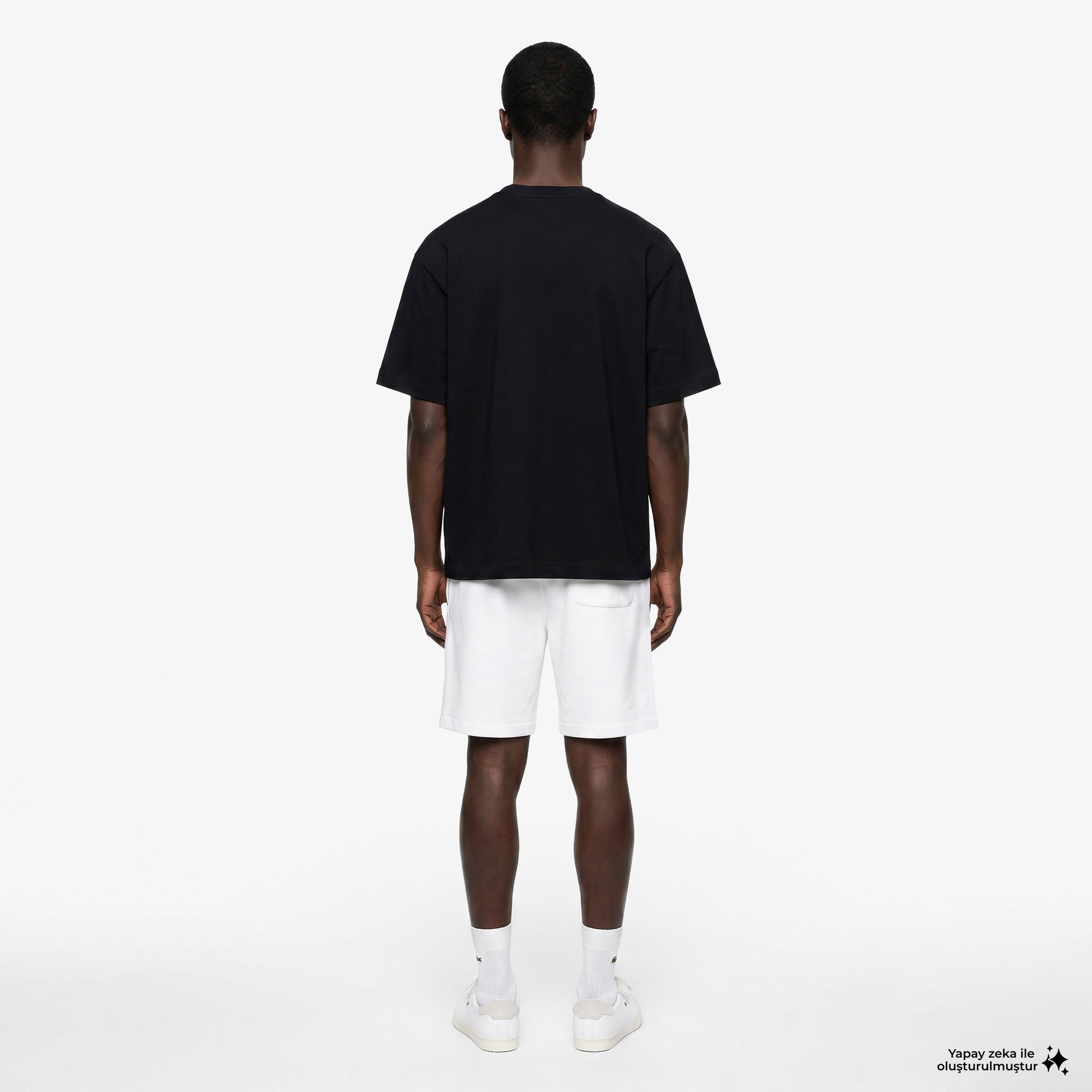 Erkek Loose Fit Bisiklet Yaka Siyah T-Shirt Erkek Loose Fit Bisiklet Yaka Siyah T-Shirt