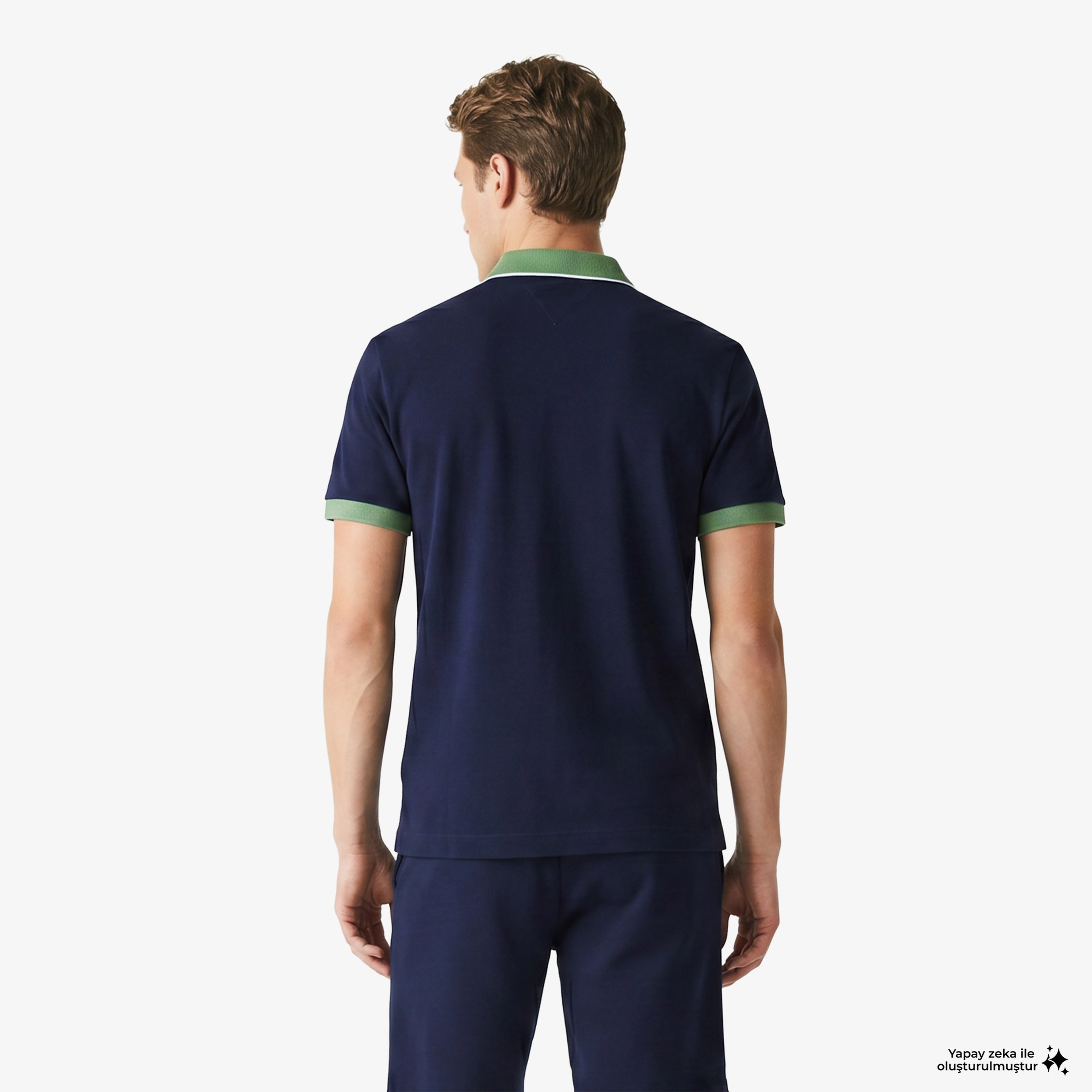 Erkek Regular Fit Renk Bloklu Lacivert Polo Erkek Regular Fit Renk Bloklu Lacivert Polo