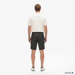 Erkek Slim Fit Siyah Bermuda Şort Siyah