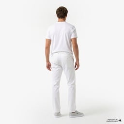 Erkek Slim Fit Krem Chino Pantolon Beyaz