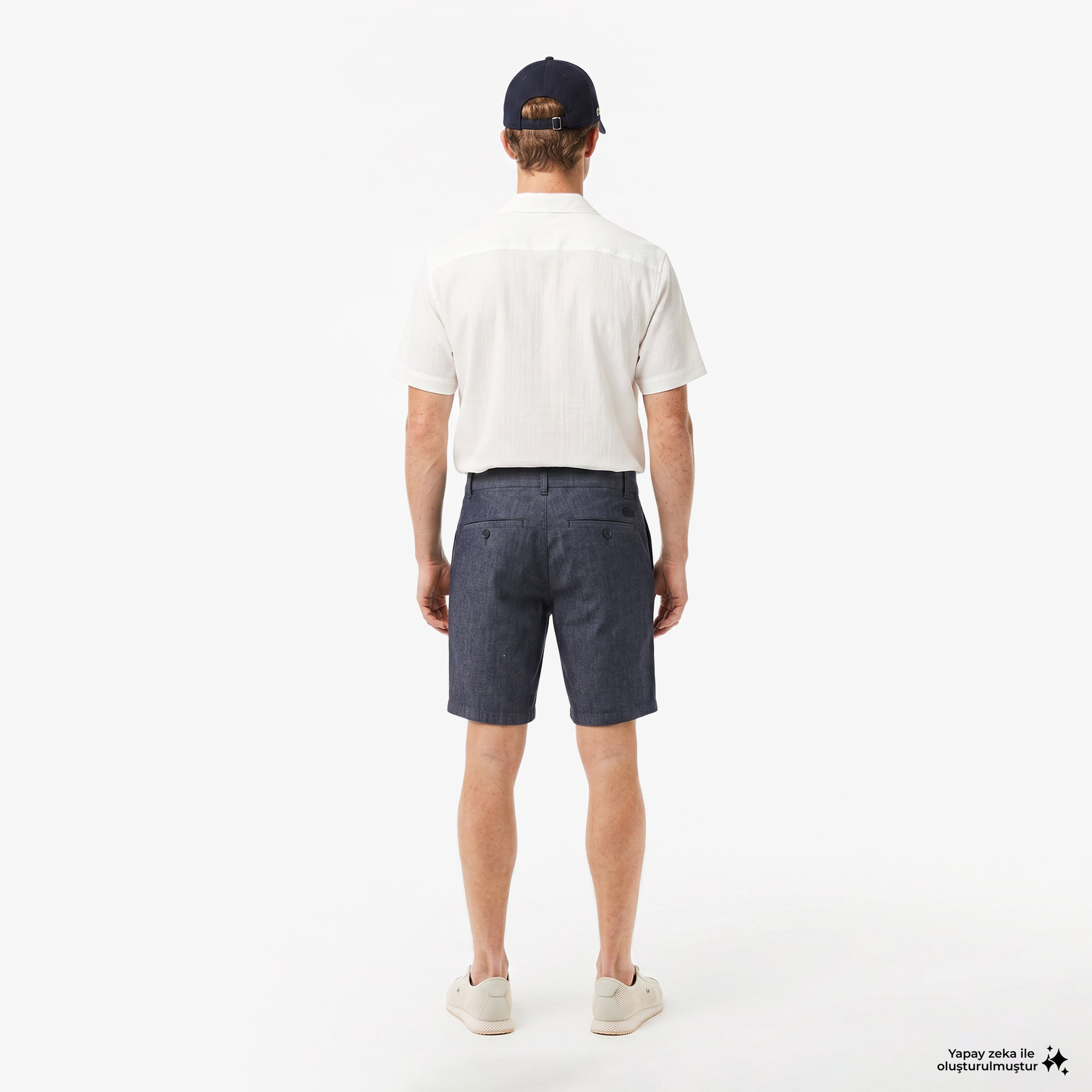 Erkek Slim Fit Lacivert Bermuda Şort Erkek Slim Fit Lacivert Bermuda Şort