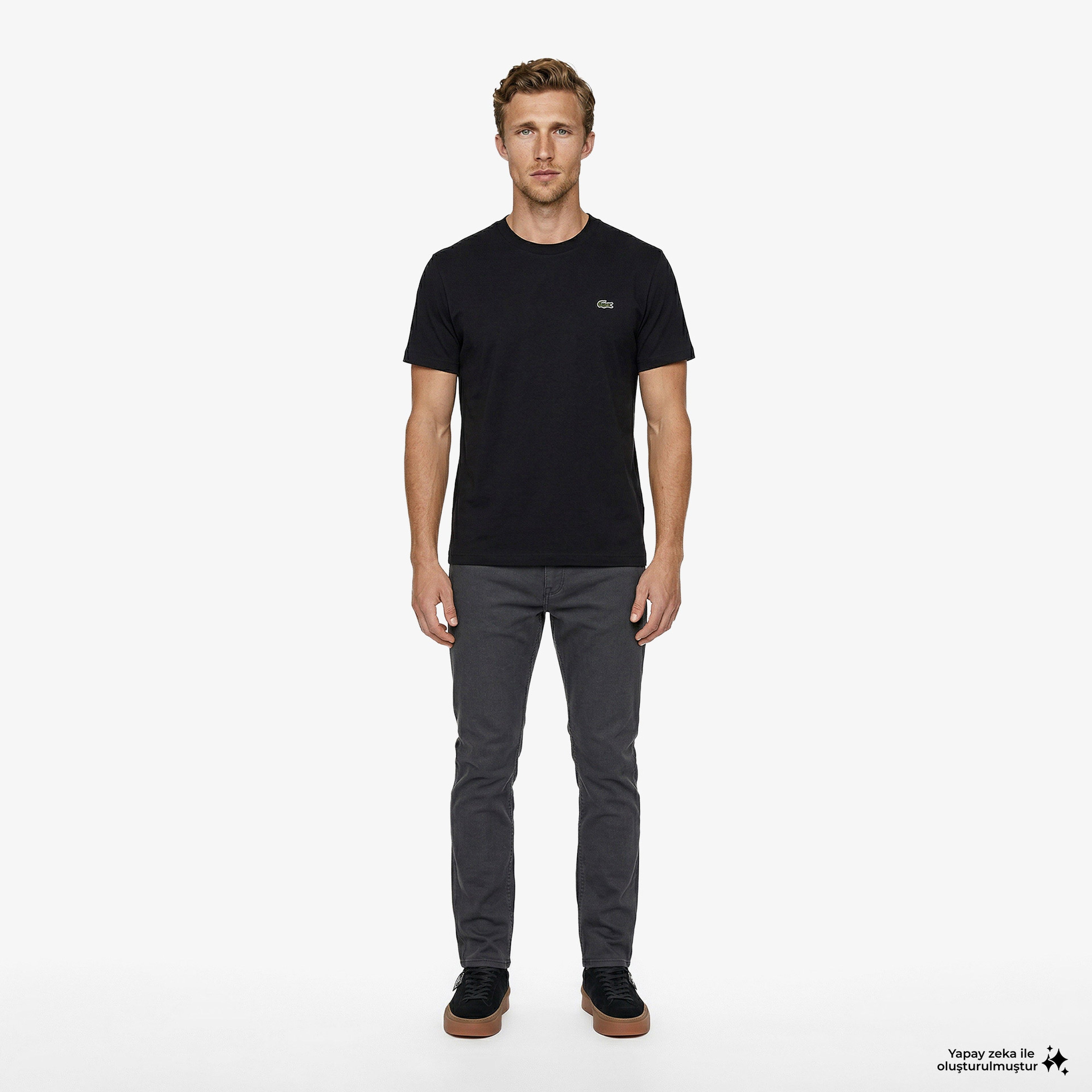 Erkek Slim Fit Koyu Gri Pantolon