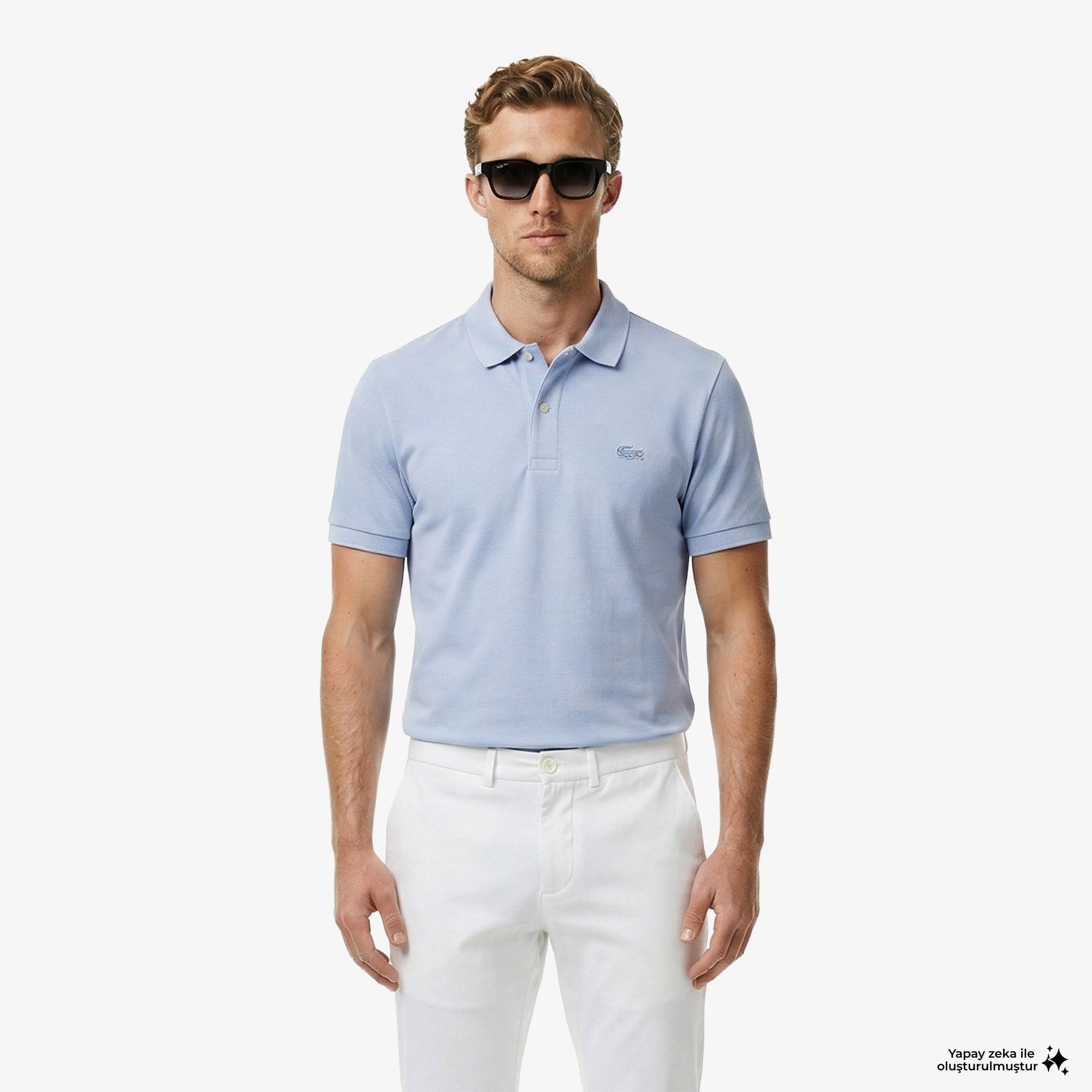 Erkek Regular Fit Mavi Paris Polo