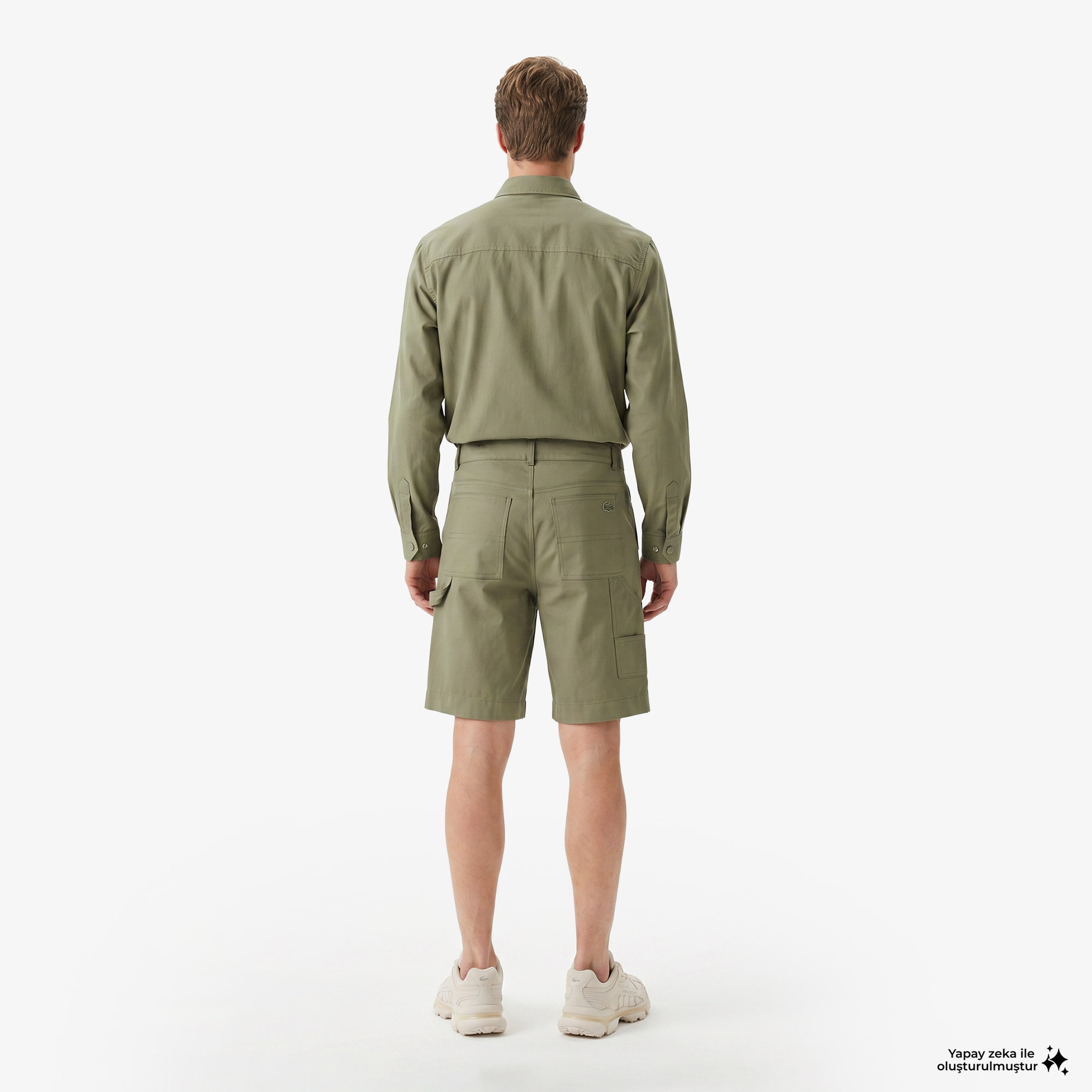Erkek Relaxed Fit Haki Bermuda Şort Erkek Relaxed Fit Haki Bermuda Şort