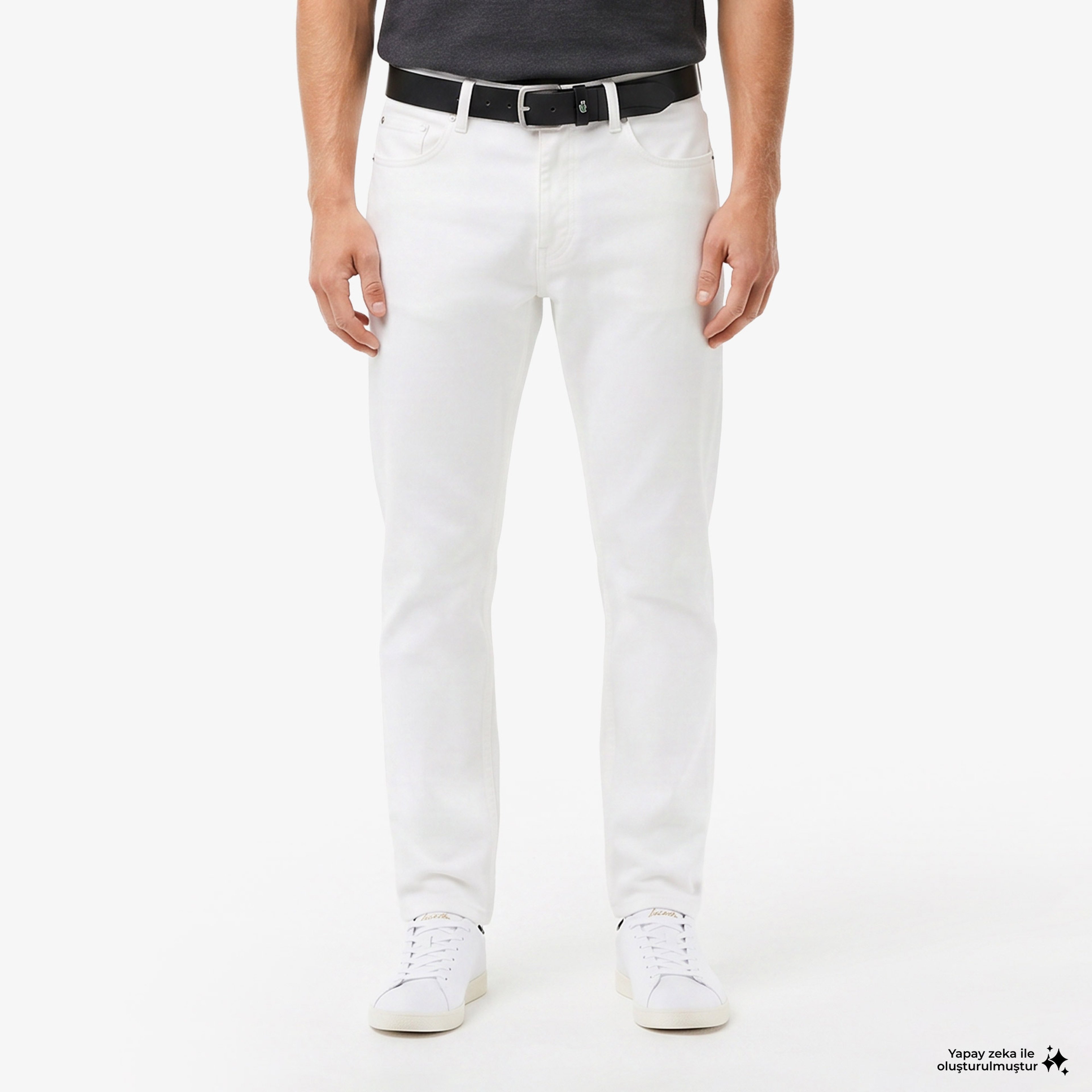 Erkek Slim Fit Krem Jean Pantolon Erkek Slim Fit Krem Jean Pantolon