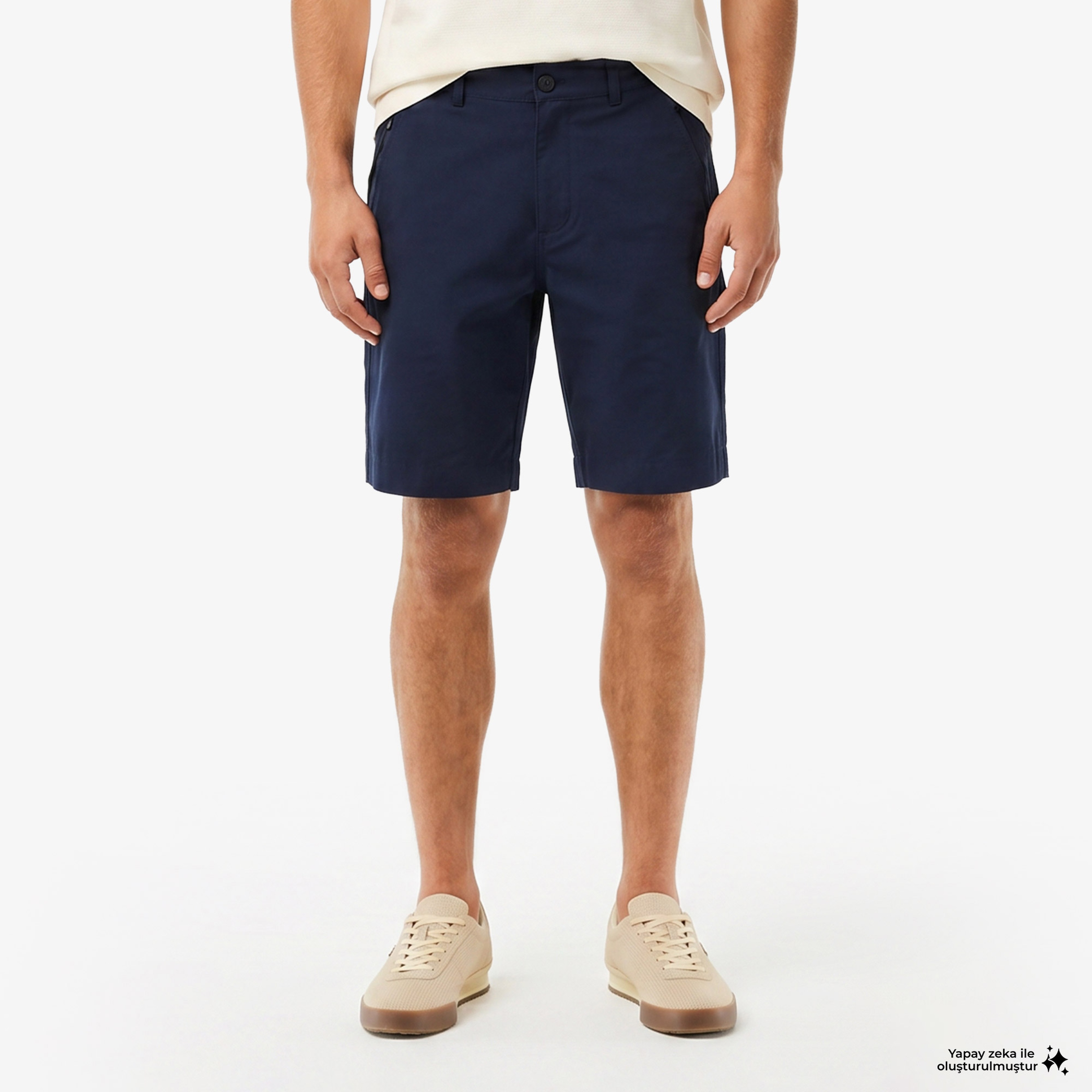 Erkek Relaxed Fit Lacivert Bermuda Şort Erkek Relaxed Fit Lacivert Bermuda Şort