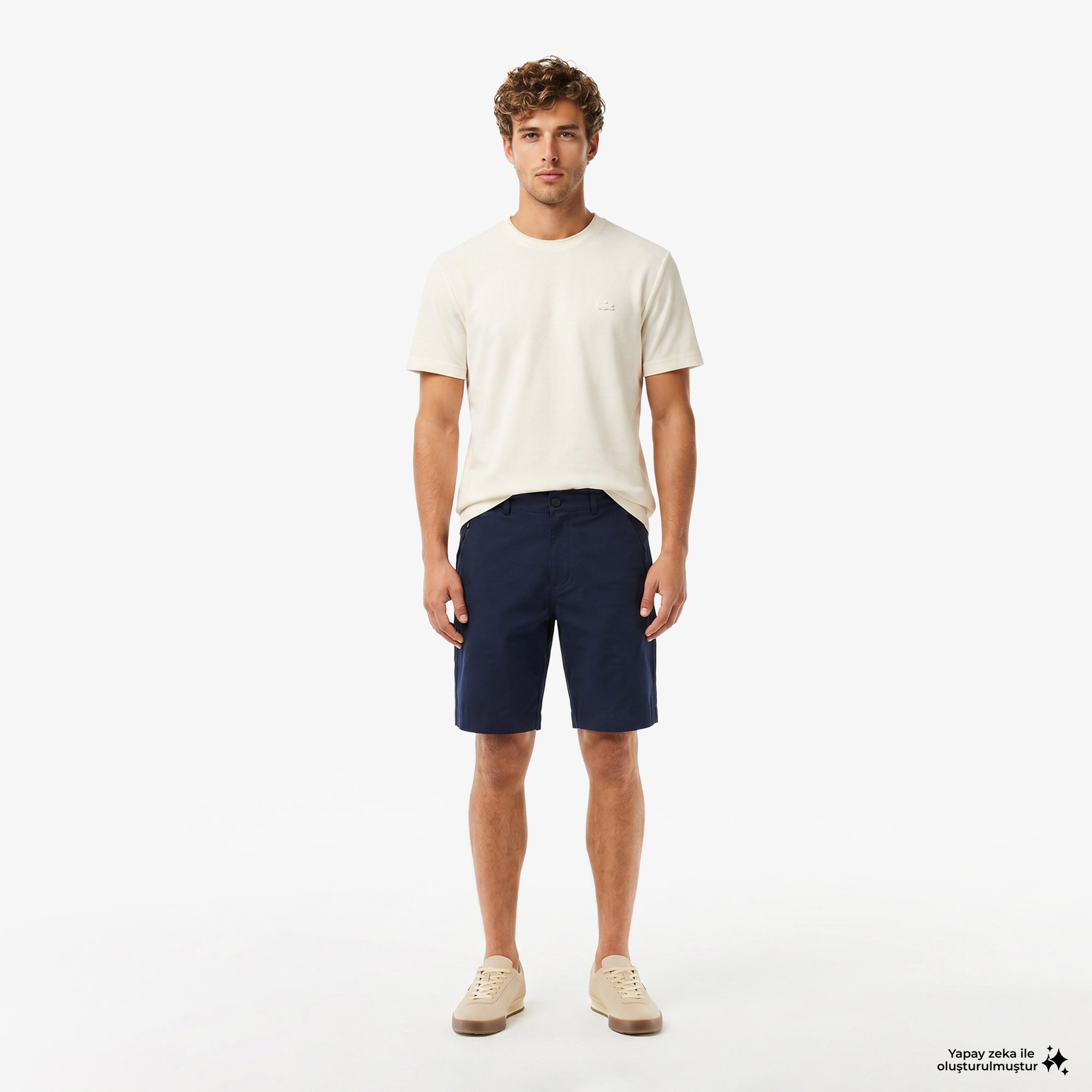 Erkek Relaxed Fit Lacivert Bermuda Şort Erkek Relaxed Fit Lacivert Bermuda Şort
