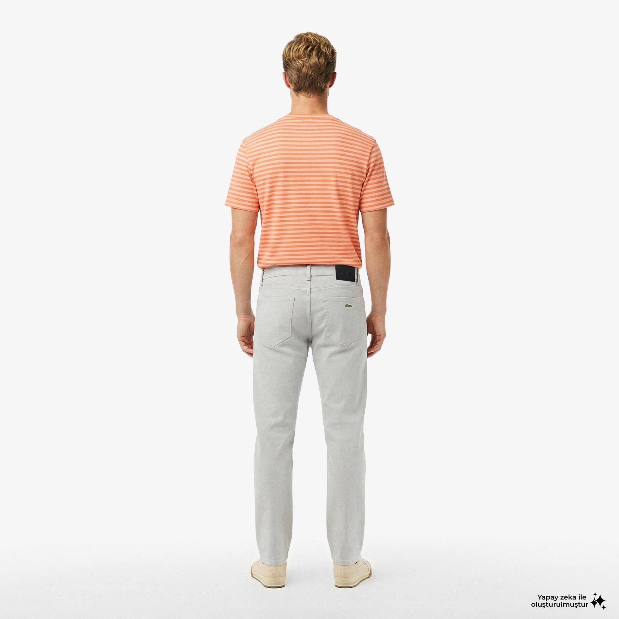 Erkek Slim Fit Gri Jean Pantolon