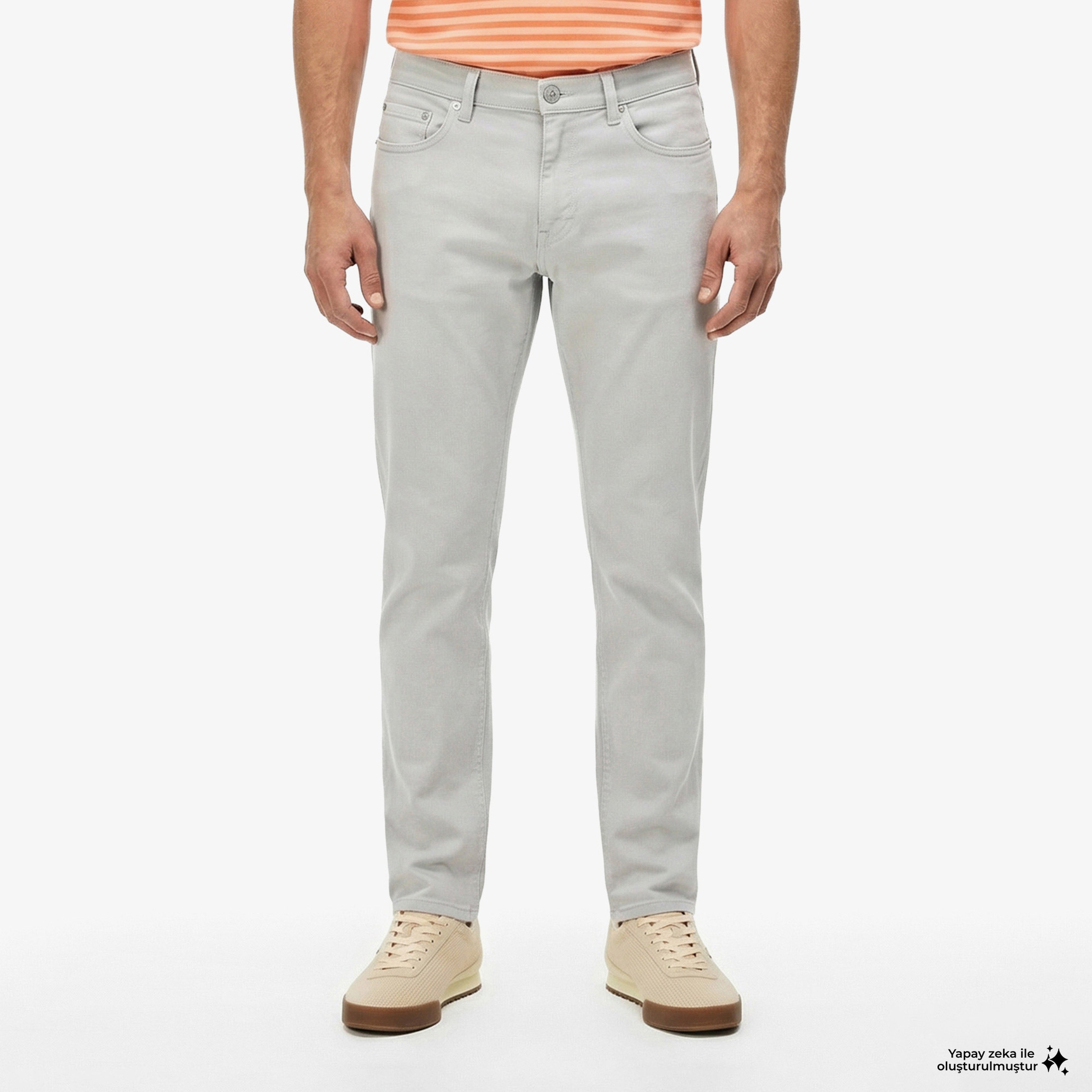Erkek Slim Fit Gri Jean Pantolon Erkek Slim Fit Gri Jean Pantolon