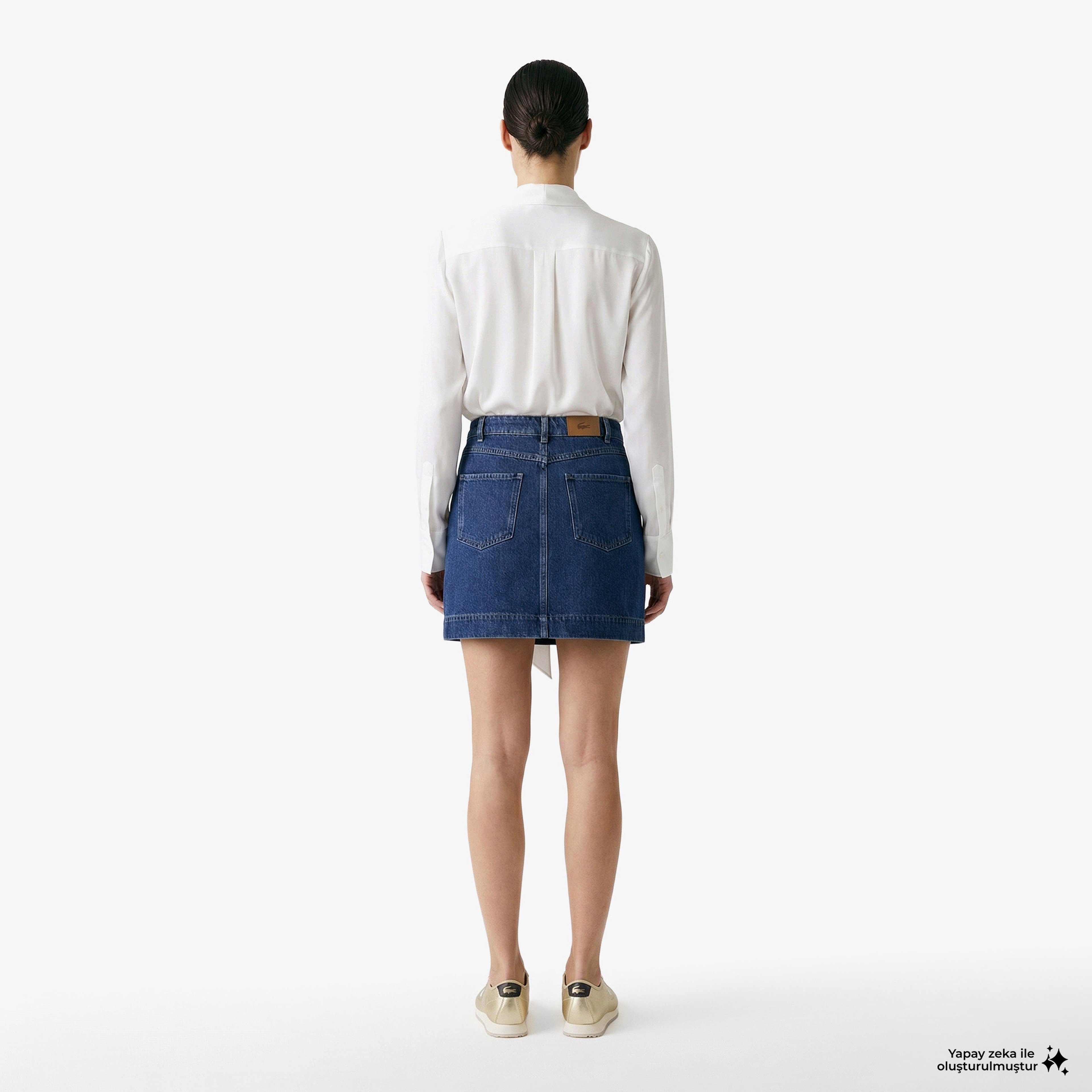 Kadın Classic Fit Denim Koyu Mavi Etek Kadın Classic Fit Denim Koyu Mavi Etek