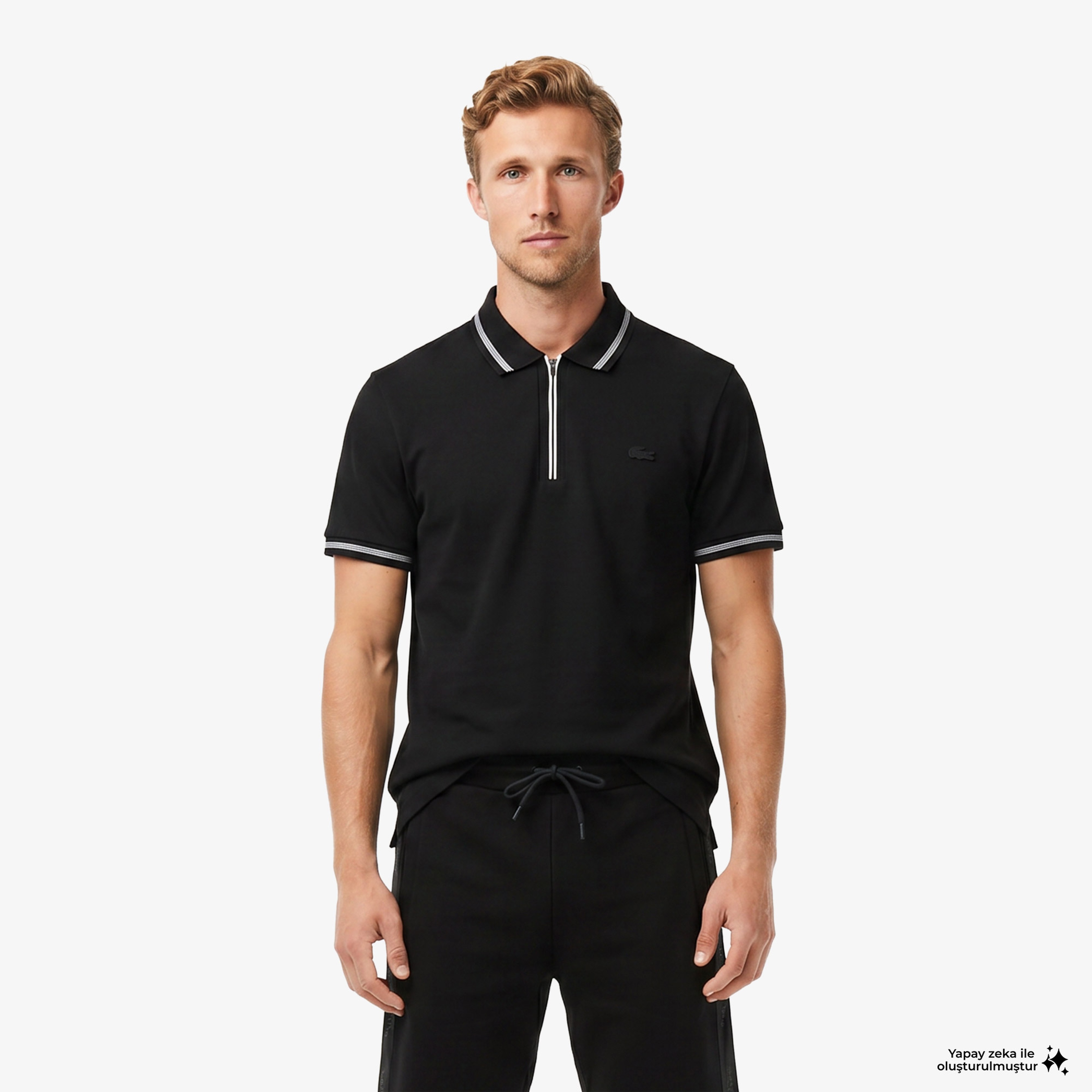 Erkek Regular Fit Siyah Polo Erkek Regular Fit Siyah Polo