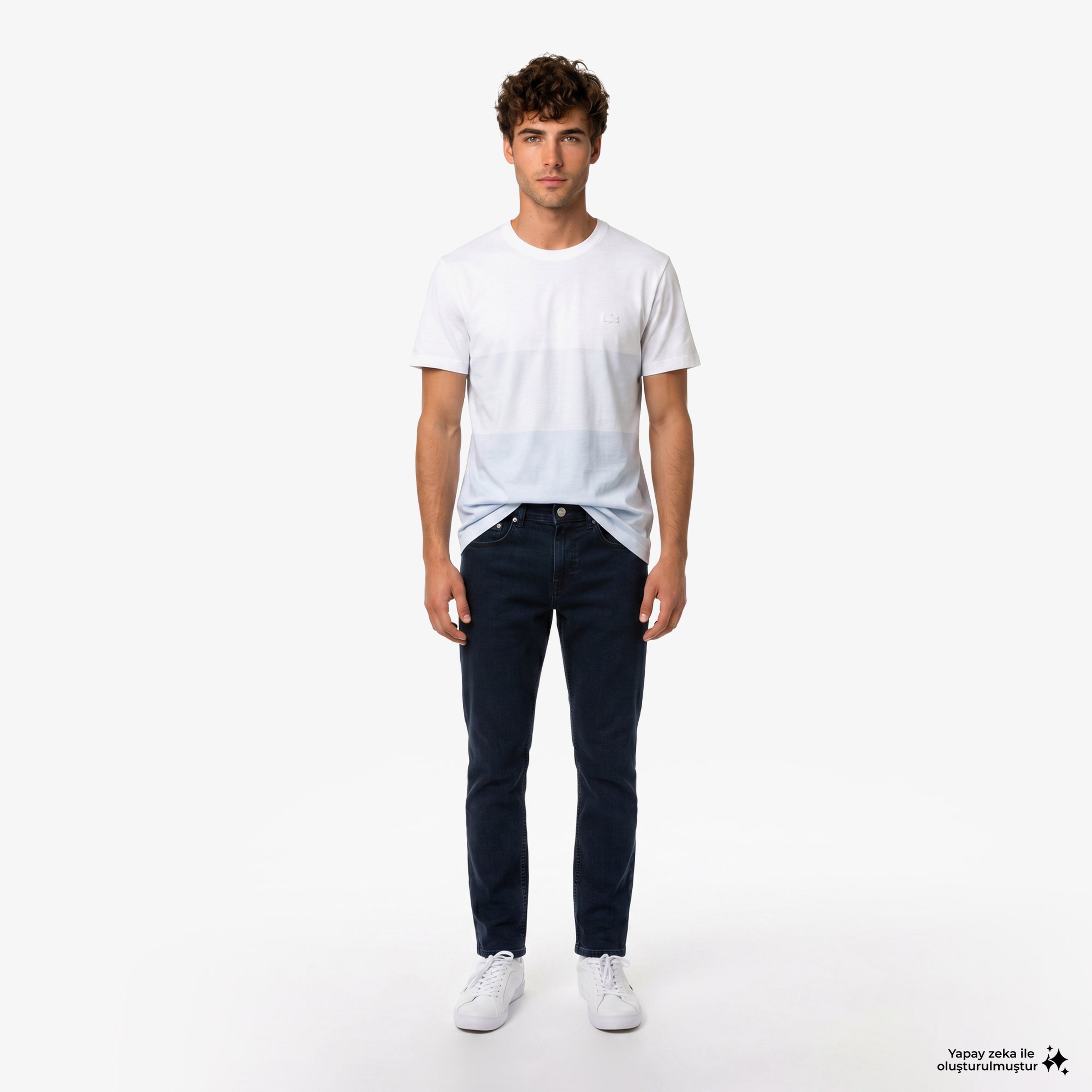 Erkek Regular Fit Bisiklet Yaka Renk Bloklu Beyaz T-Shirt Erkek Regular Fit Bisiklet Yaka Renk Bloklu Beyaz T-Shirt