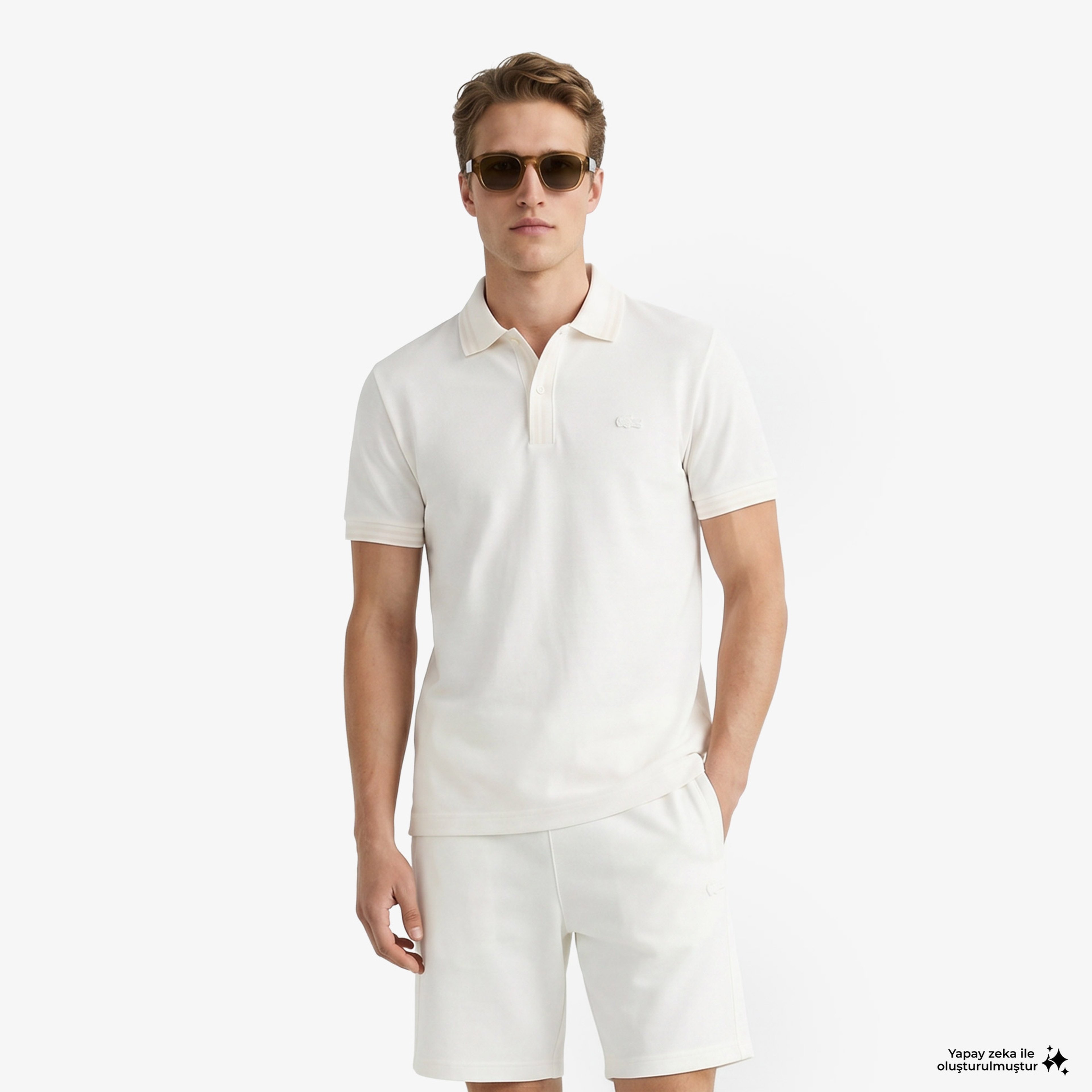 Erkek Regular Fit Krem Polo Erkek Regular Fit Krem Polo
