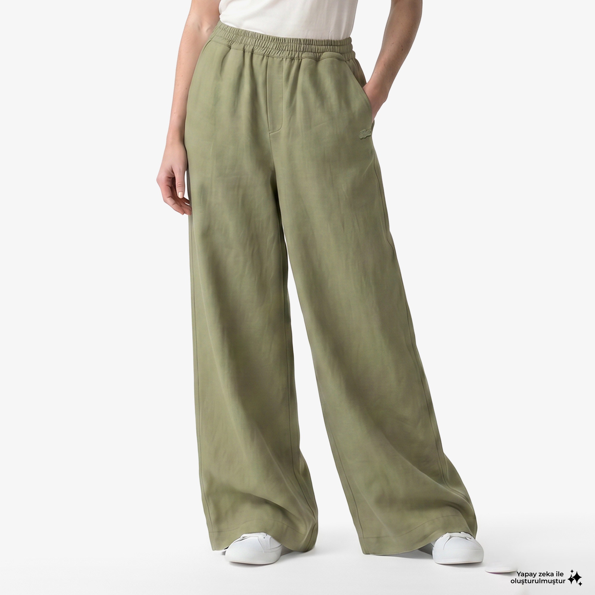 Kadın Relaxed Fit Haki Pantolon