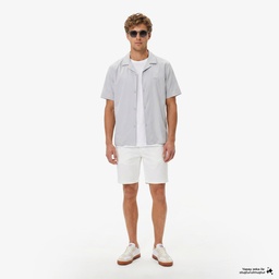 Erkek Relaxed Fit Kısa Kollu Gri Gömlek Gri