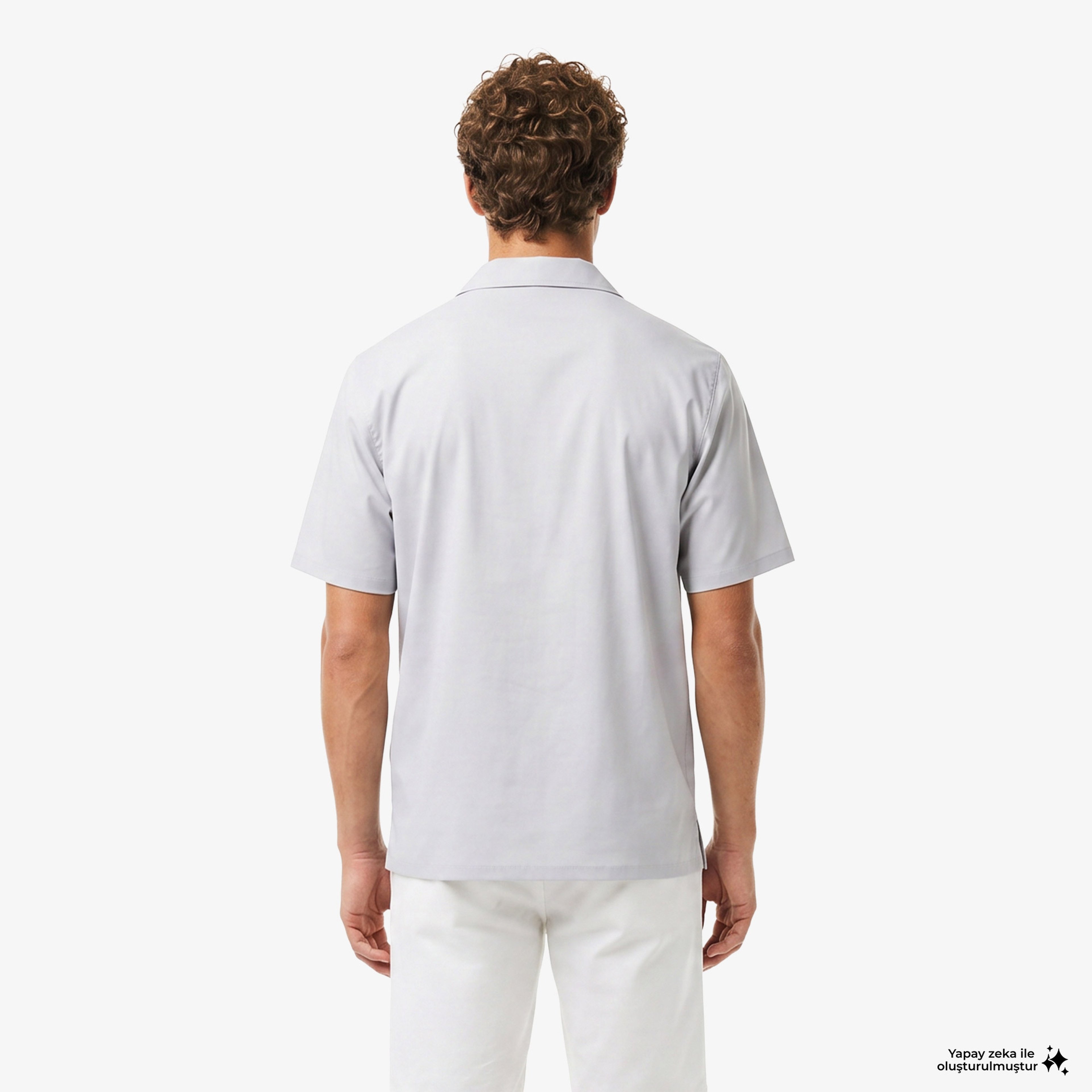 Erkek Relaxed Fit Kısa Kollu Gri Gömlek Erkek Relaxed Fit Kısa Kollu Gri Gömlek