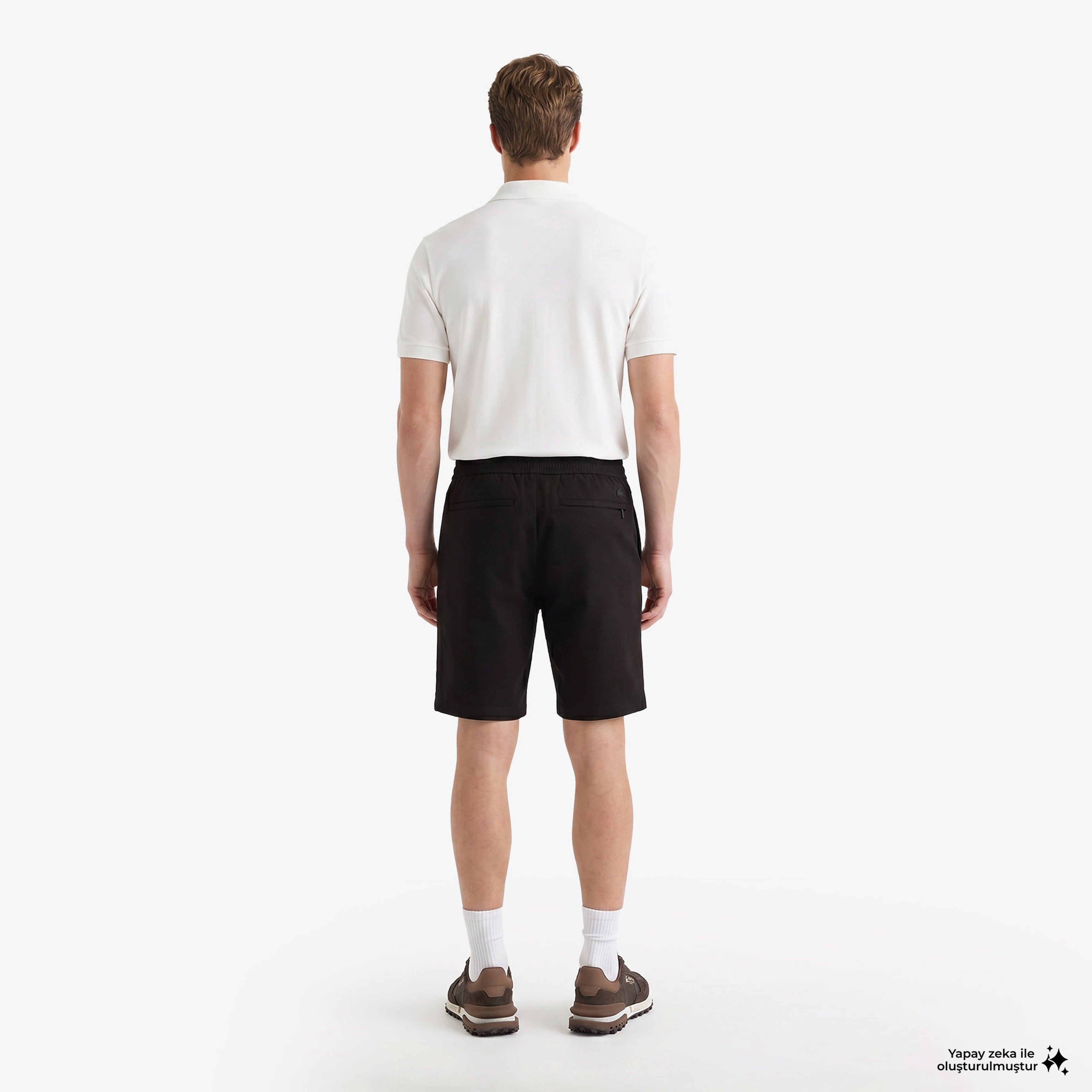 Erkek Tapered Fit Keten Kahverengi Bermuda Şort Erkek Tapered Fit Keten Kahverengi Bermuda Şort