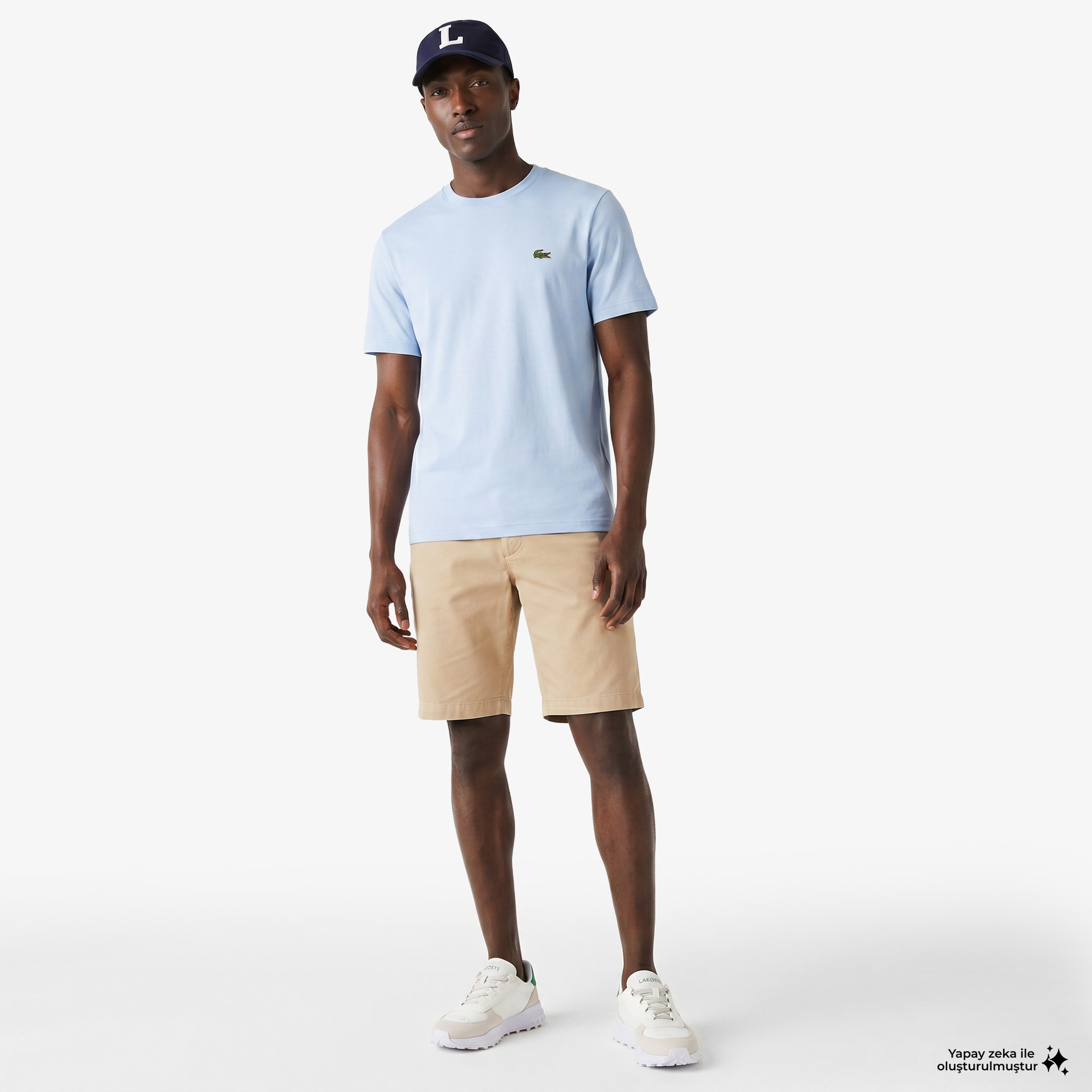 Erkek Regular Fit Bisiklet Yaka Mavi T-Shirt