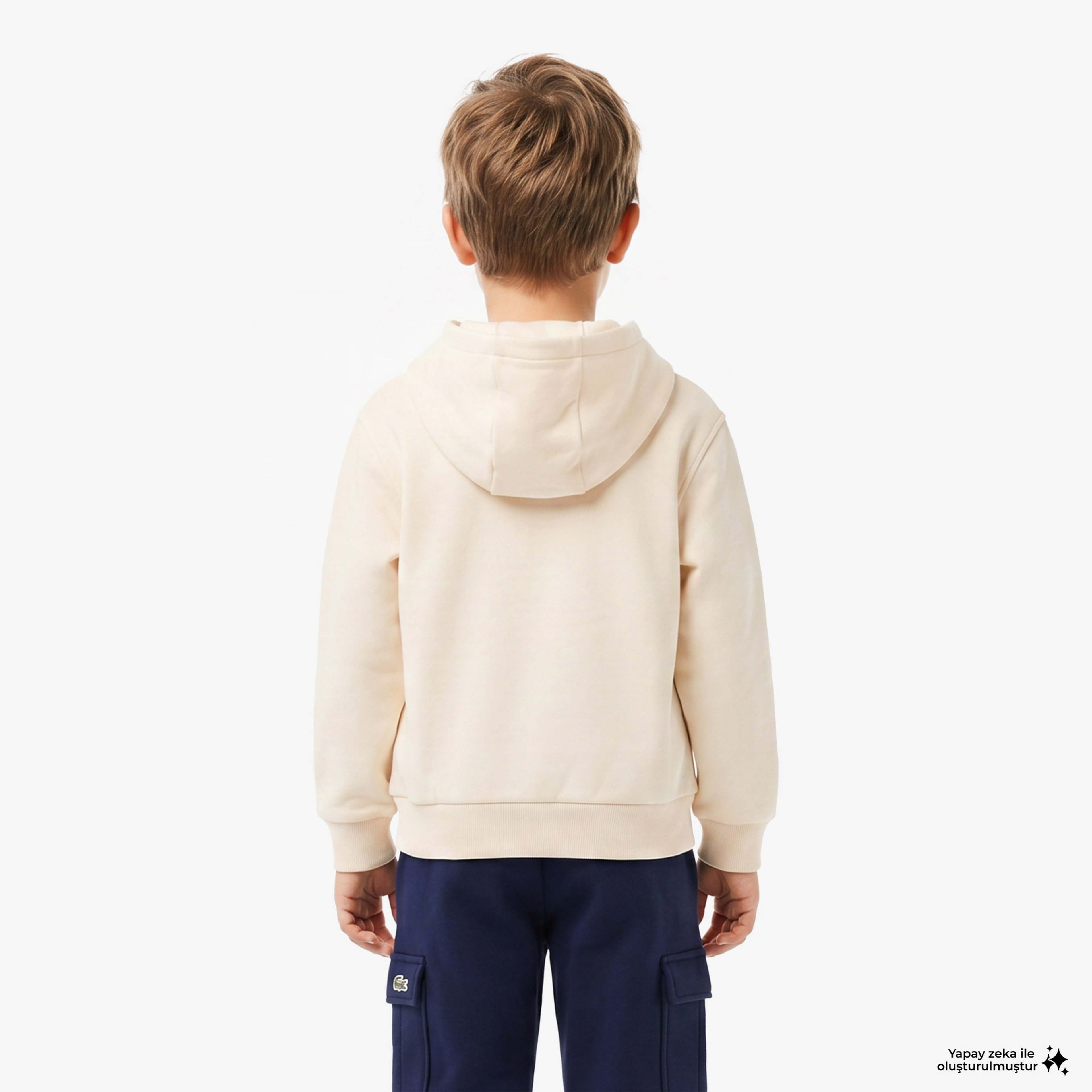 Çocuk Kapüşonlu Krem Sweatshirt Çocuk Kapüşonlu Krem Sweatshirt