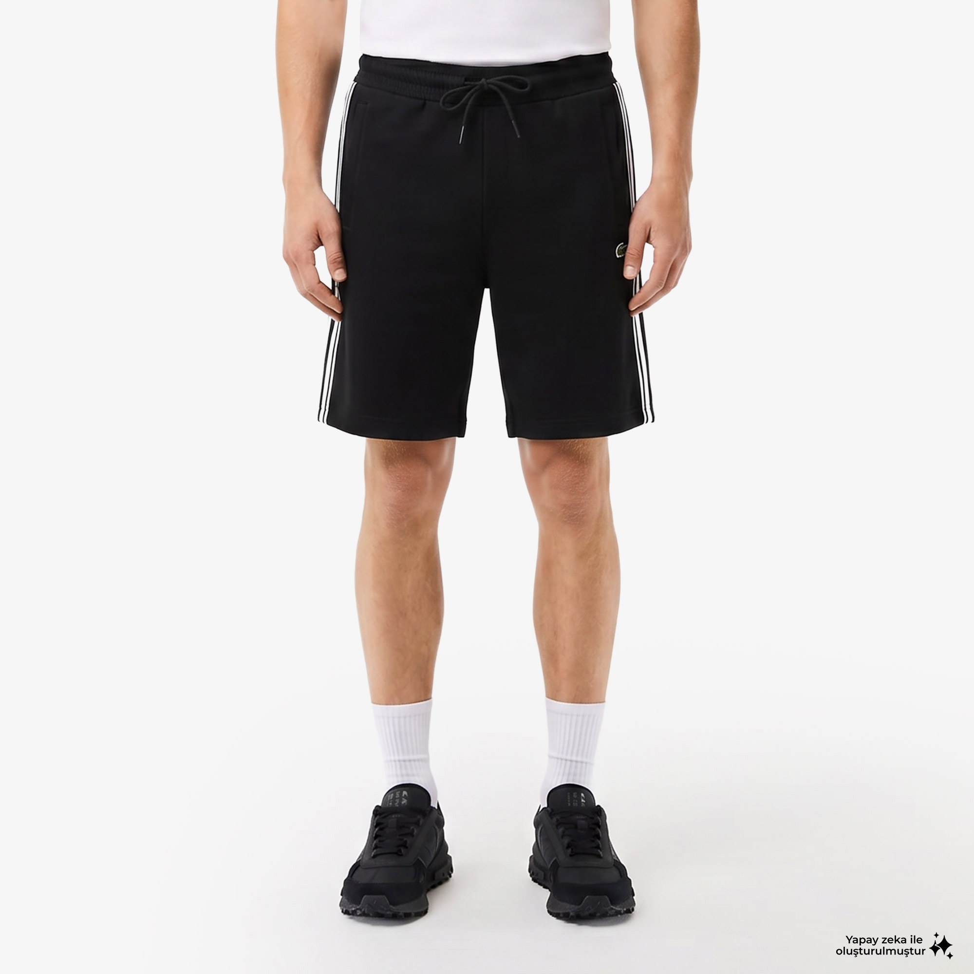 Erkek Regular Fit Siyah Şort