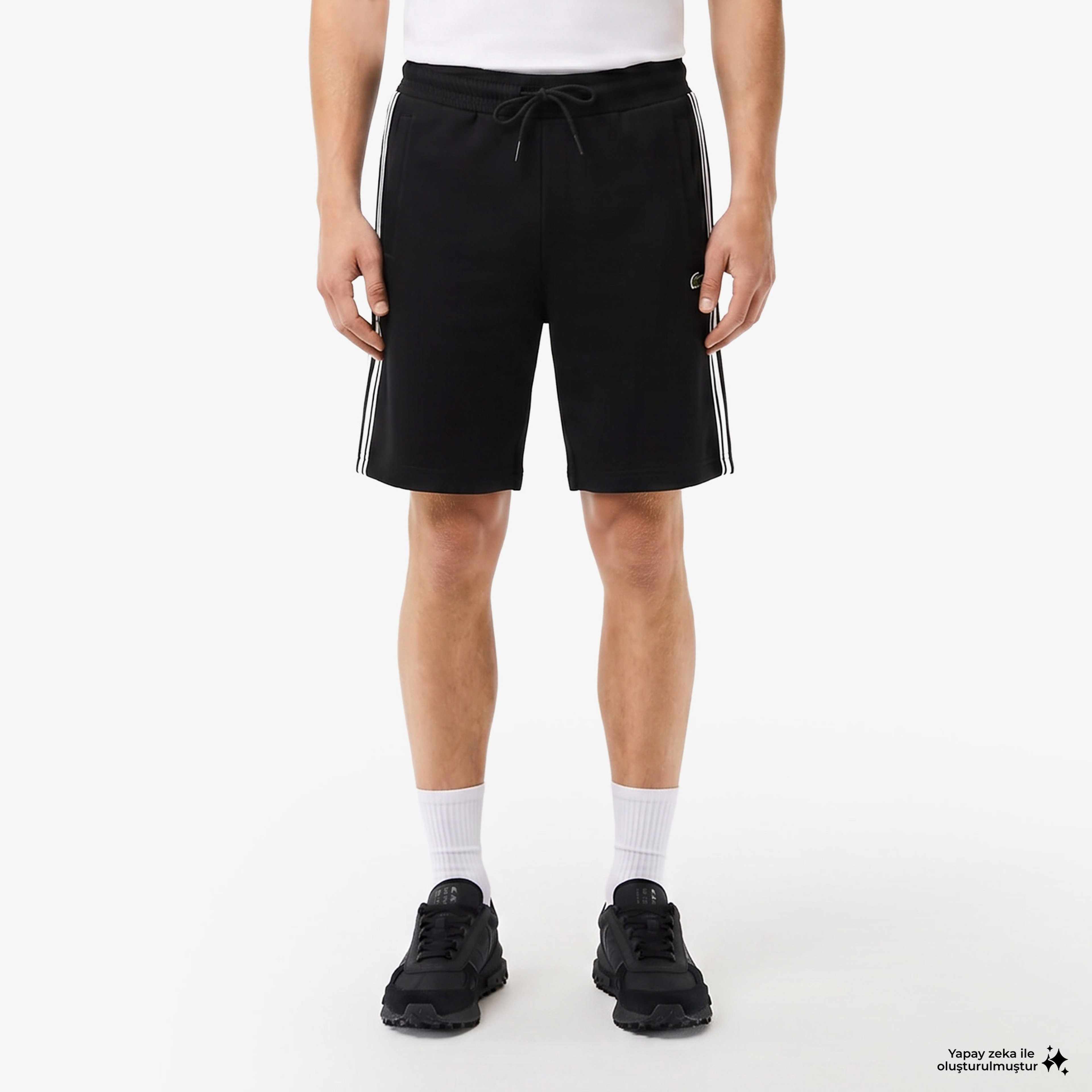 Erkek Regular Fit Siyah Şort Erkek Regular Fit Siyah Şort