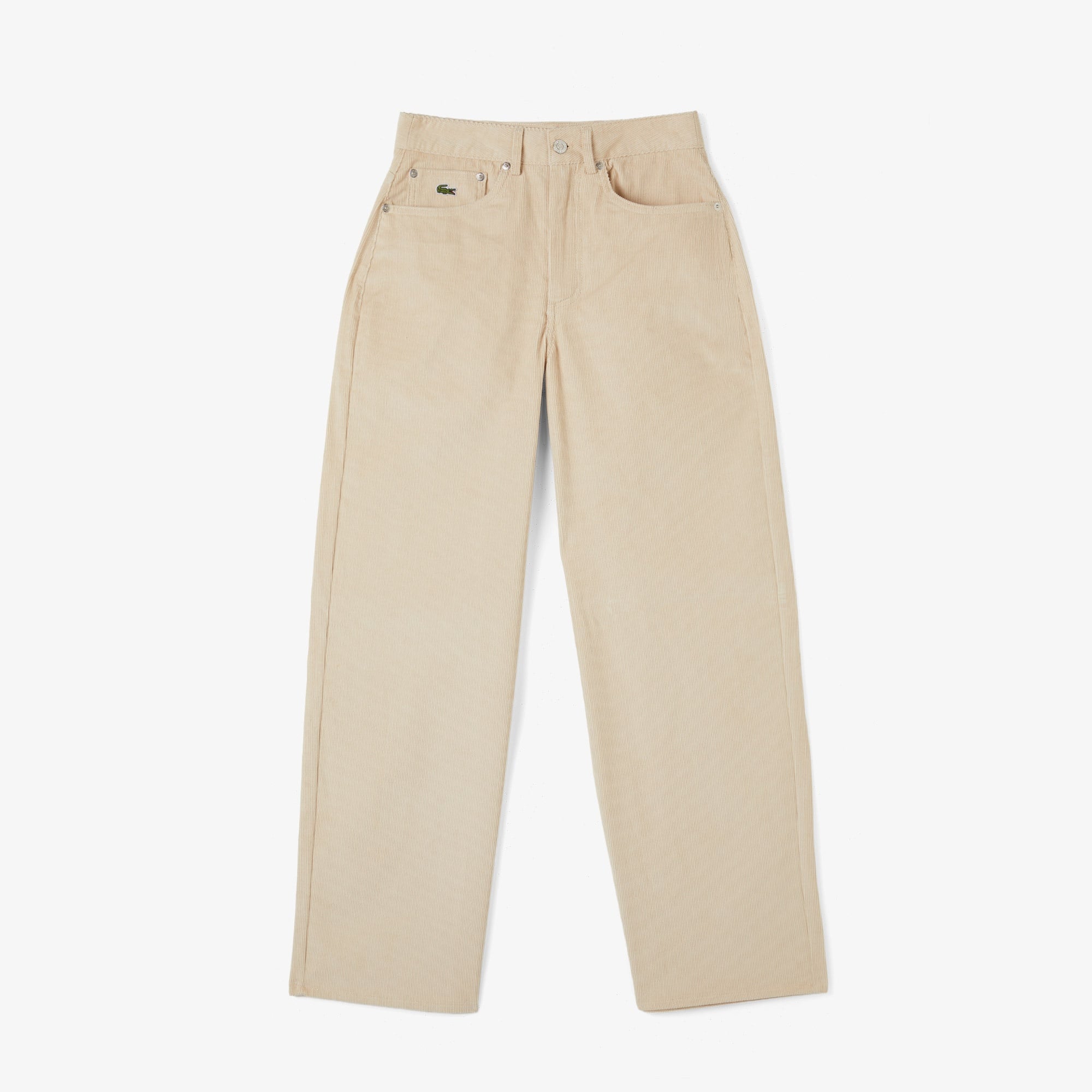 Kadın Wide Leg Kadife Bej Pantolon