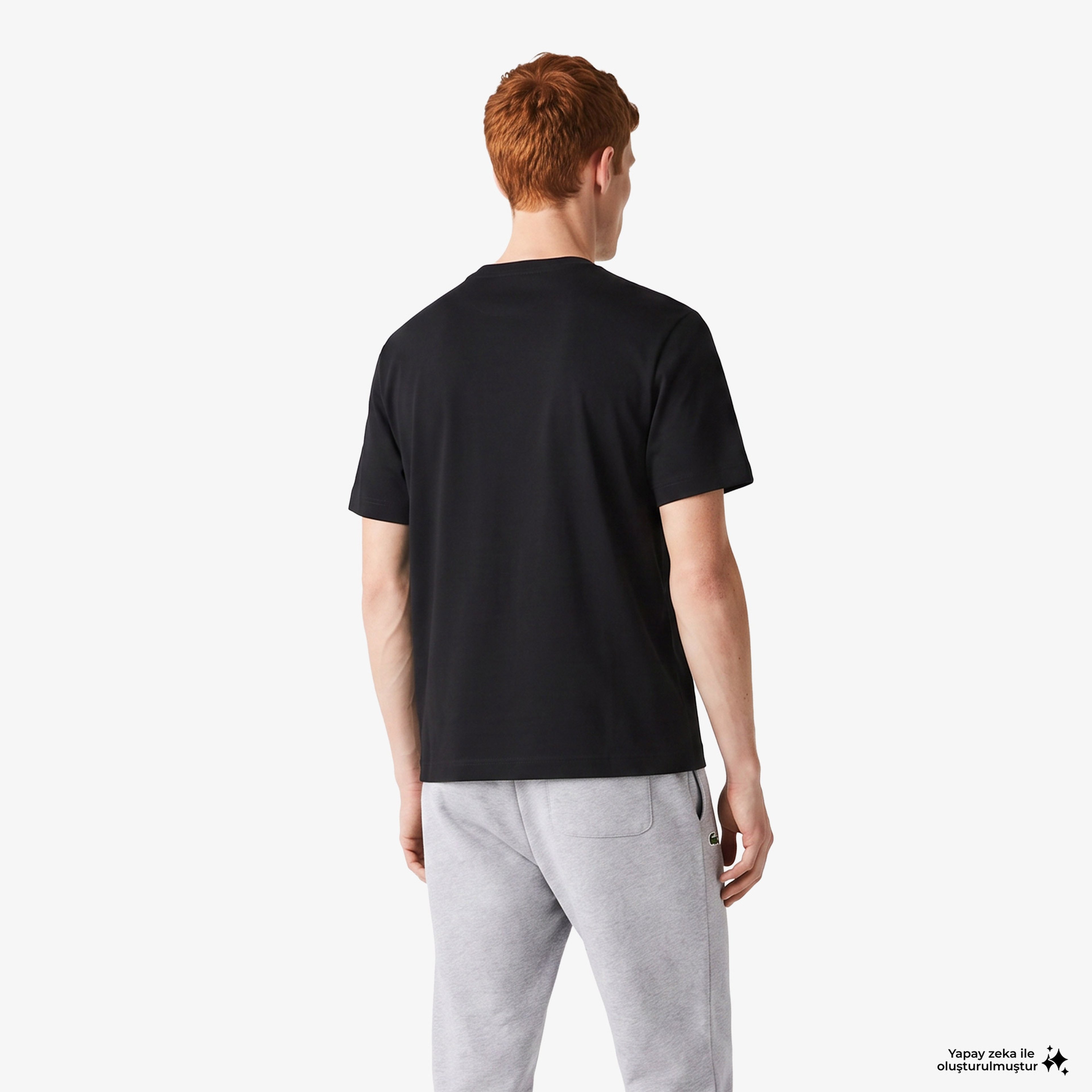 Erkek Oversize Fit Bisiklet Yaka Siyah T-Shirt Erkek Oversize Fit Bisiklet Yaka Siyah T-Shirt