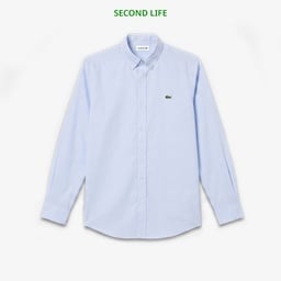 İkinci El Erkek Slim Fit Düğmeli Yaka Açık Mavi Gömlek Mavi