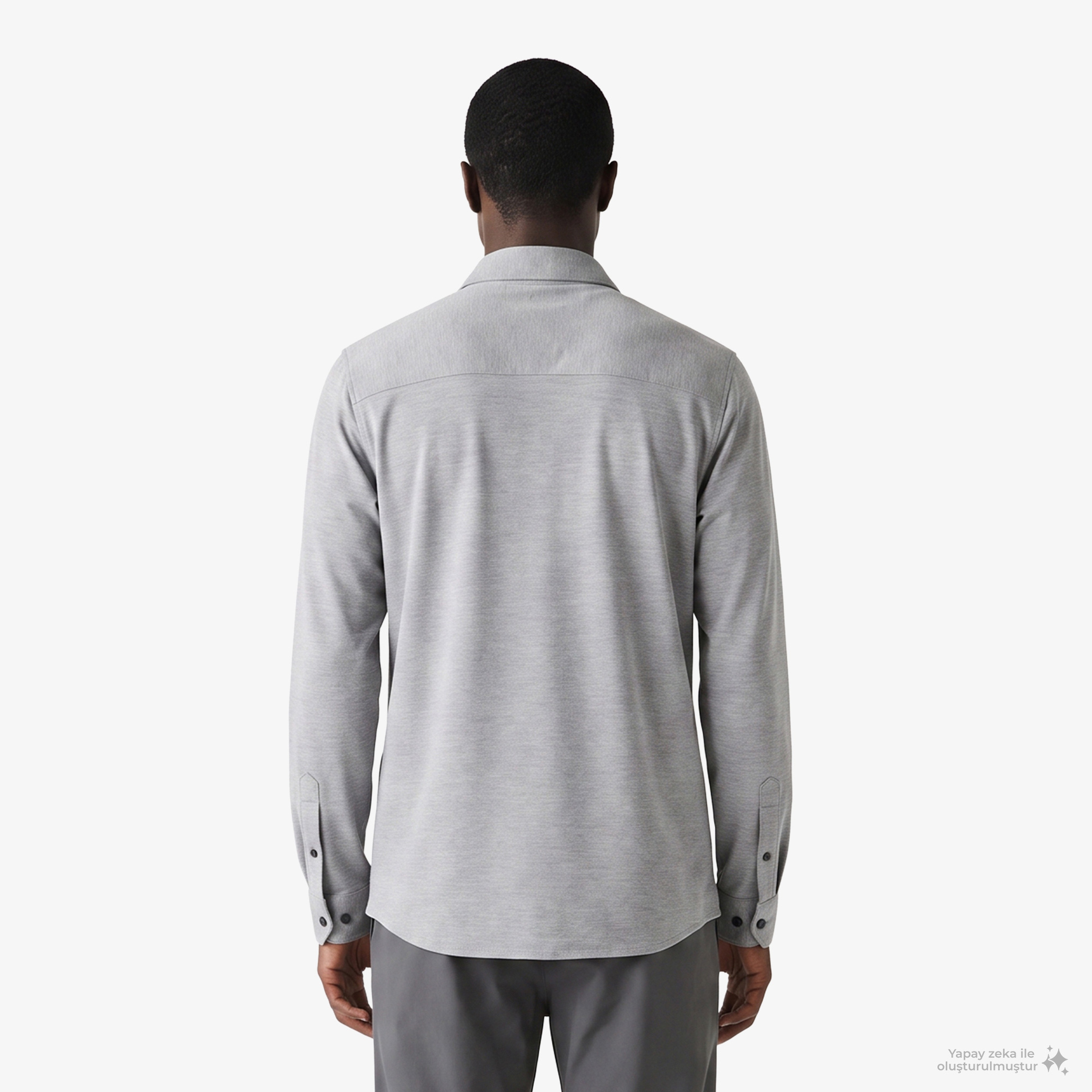 Erkek Slim Fit Gri Gömlek
