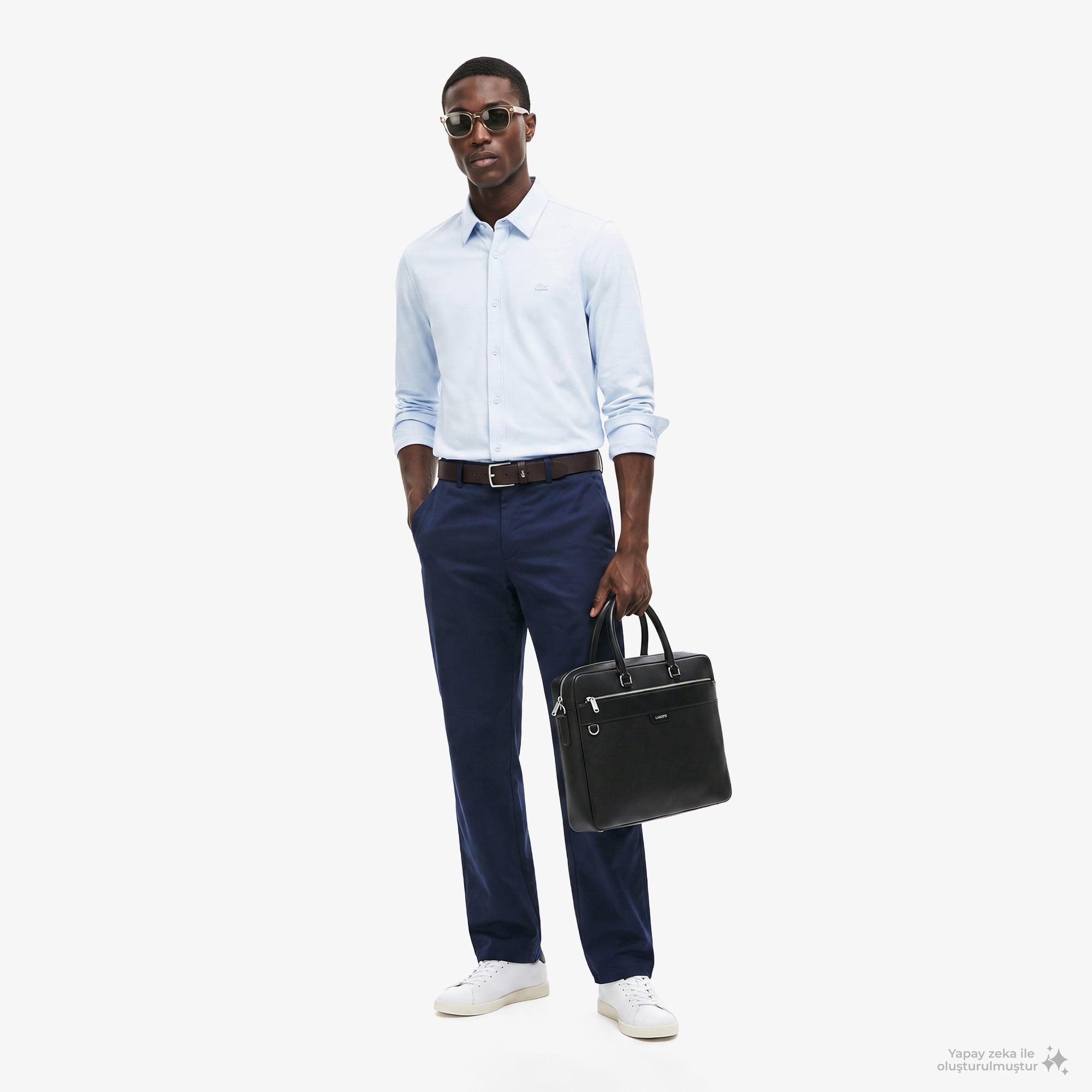 Erkek Slim Fit Açık Mavi Gömlek