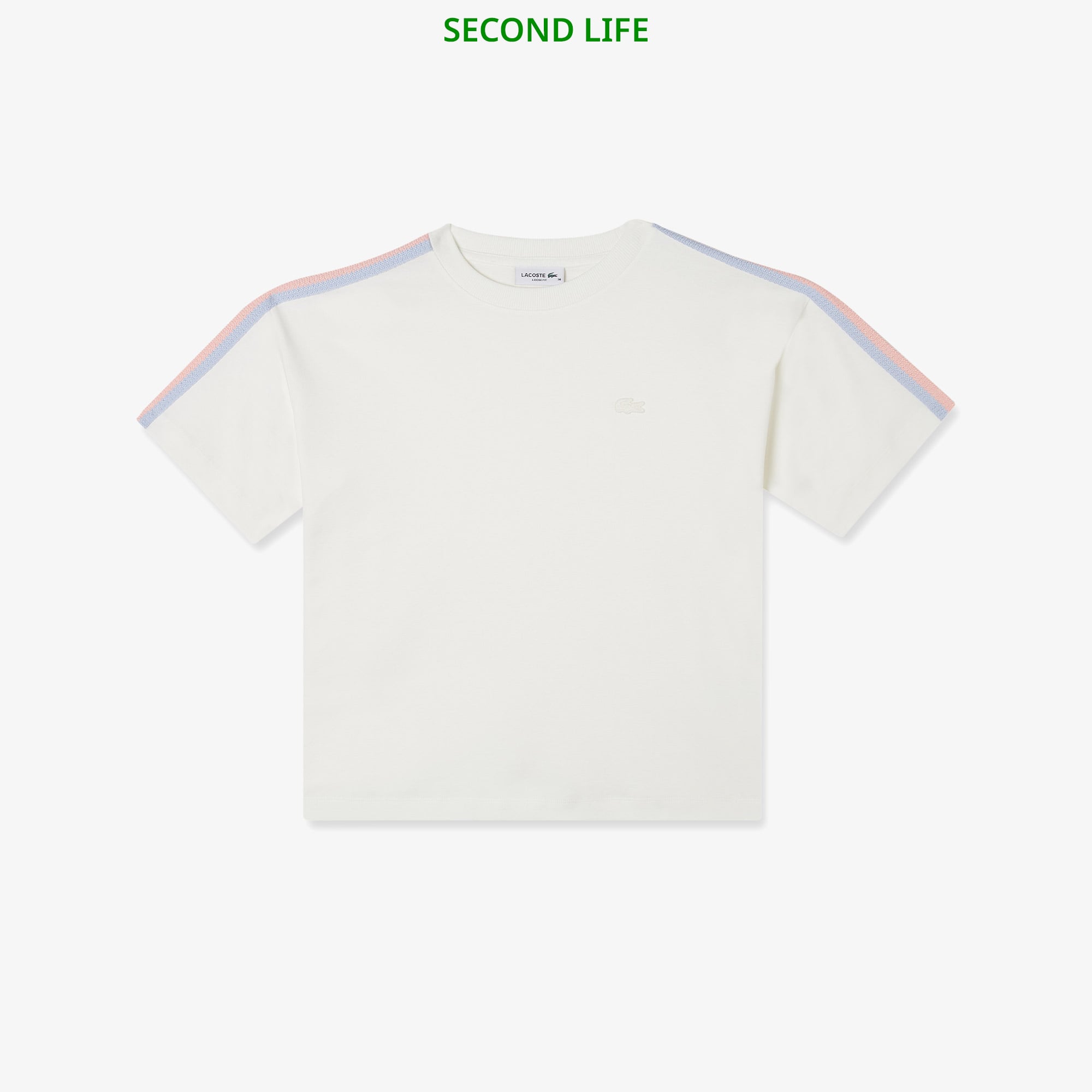 İkinci El Kadın Relaxed Fit Bisiklet Yaka Beyaz T-Shirt Beyaz