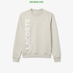 İkinci El Erkek Relaxed Fit Bisiklet Yaka Baskılı Bej Sweatshirt Bej