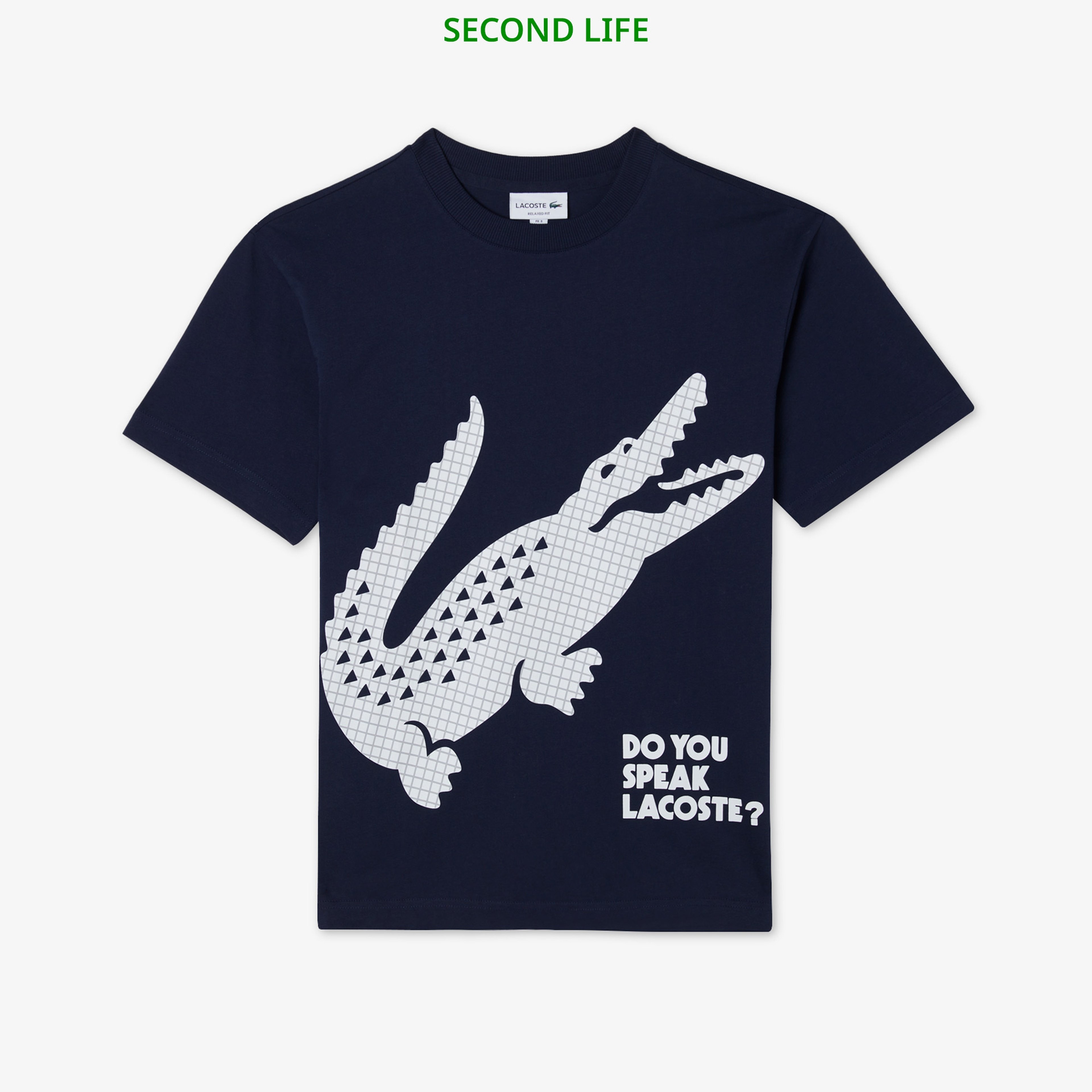 İkinci El Erkek Regular Fit Bisiklet Yaka Baskılı Lacivert T-Shirt İkinci El Erkek Regular Fit Bisiklet Yaka Baskılı Lacivert T-Shirt