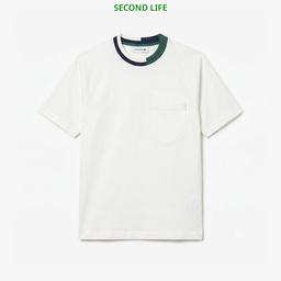 İkinci El Erkek Bisiklet Yaka Beyaz Cepli T-Shirt Beyaz