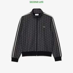 İkinci El Erkek Regular Fit Fermuarlı Monogram Siyah Sweatshirt Siyah