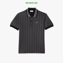 İkinci El Erkek Classic Fit Monogram Siyah Polo Siyah