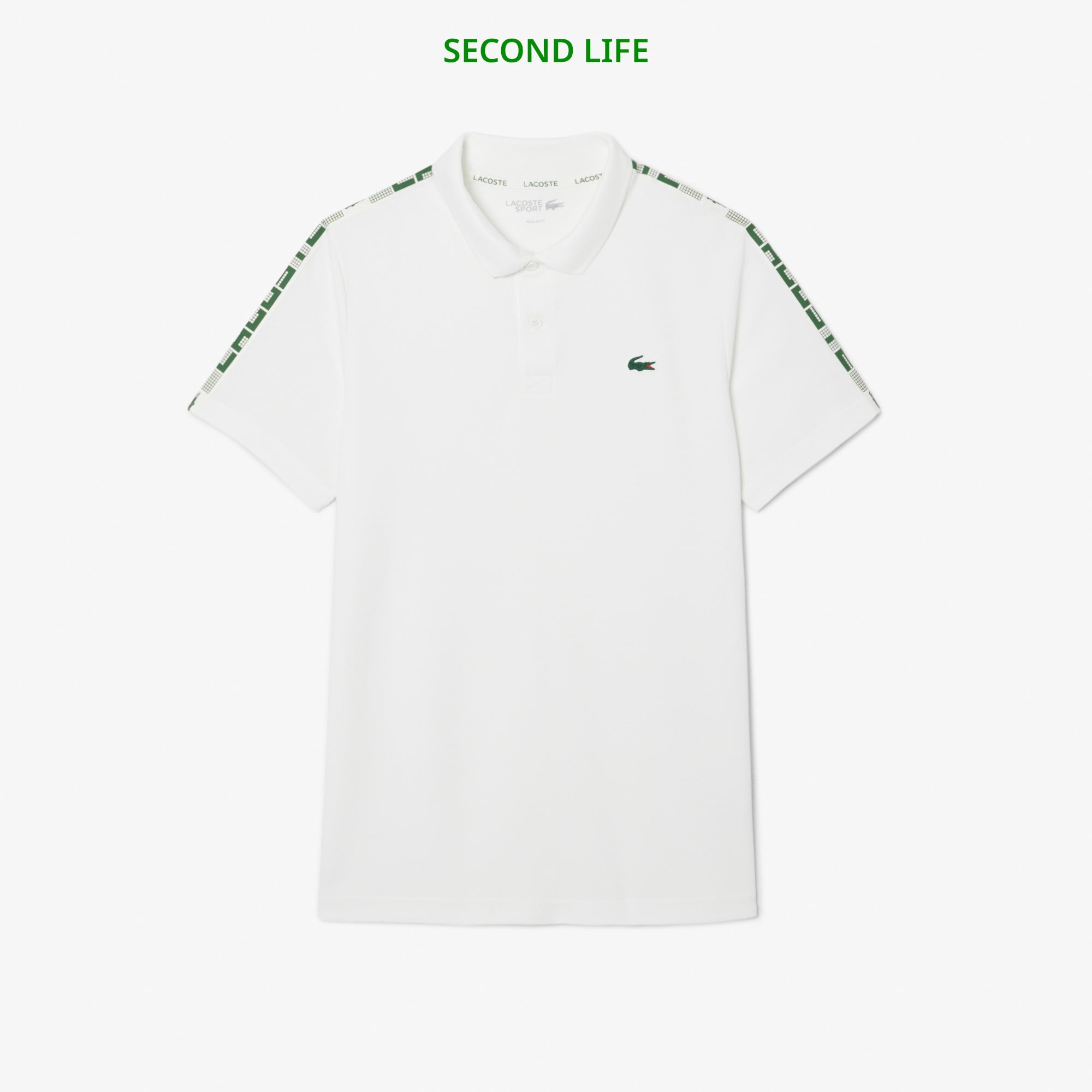 İkinci El SPORT Erkek Regular Fit Baskılı Beyaz Polo