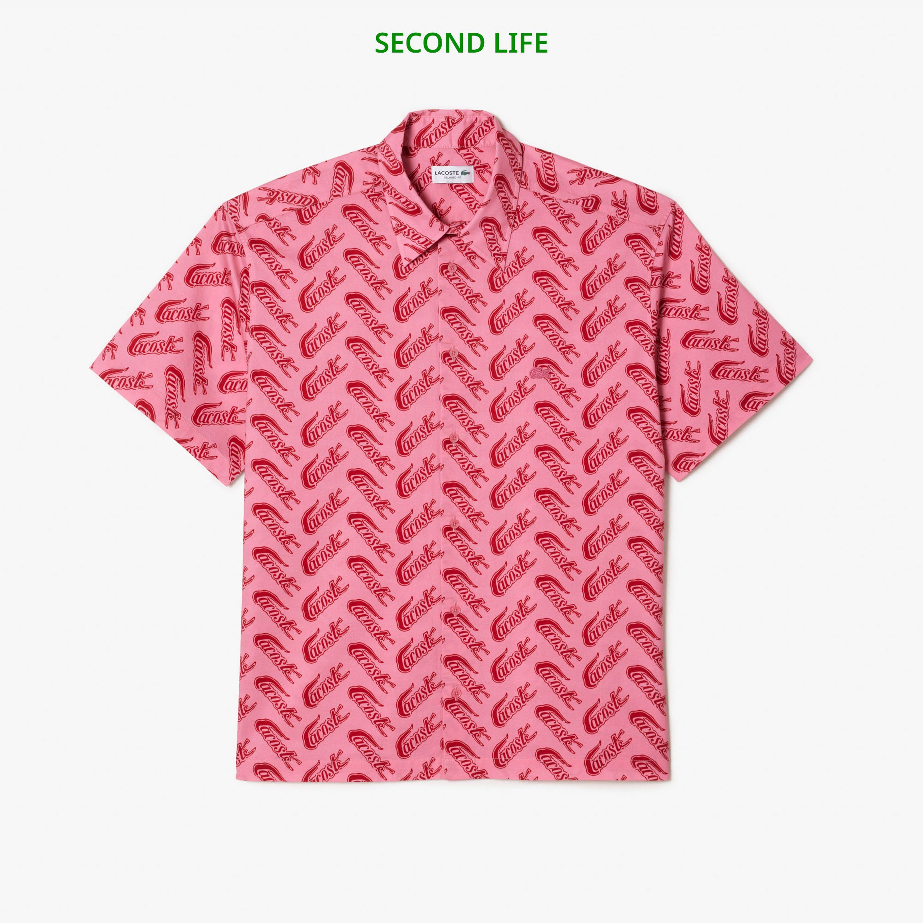 İkinci El Erkek Relaxed Fit Kısa Kollu Desenli Pembe Gömlek İkinci El Erkek Relaxed Fit Kısa Kollu Desenli Pembe Gömlek