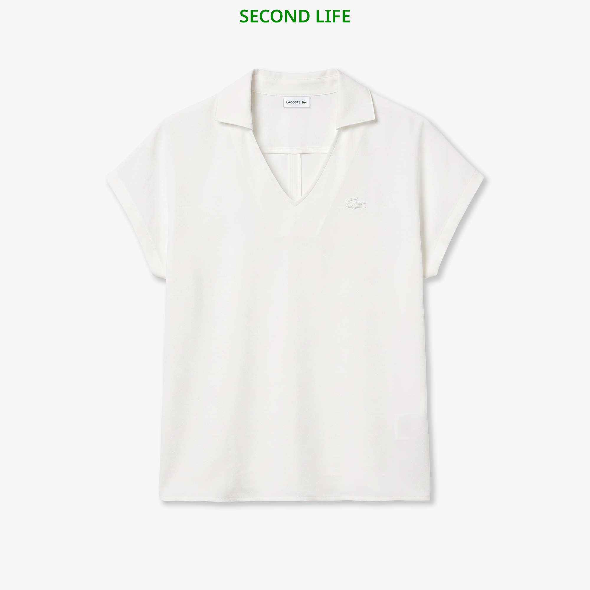 İkinci El Kadın V Yaka Beyaz T-Shirt