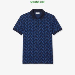 İkinci El Erkek Slim Fit Desenli Lacivert Polo Lacivert