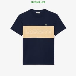 İkinci El Erkek Regular Fit Bisiklet Yaka Renk Bloklu Lacivert T-Shirt Lacivert