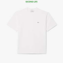 İkinci El Unisex Loose Fit Bisiklet Yaka Beyaz T-Shirt Beyaz