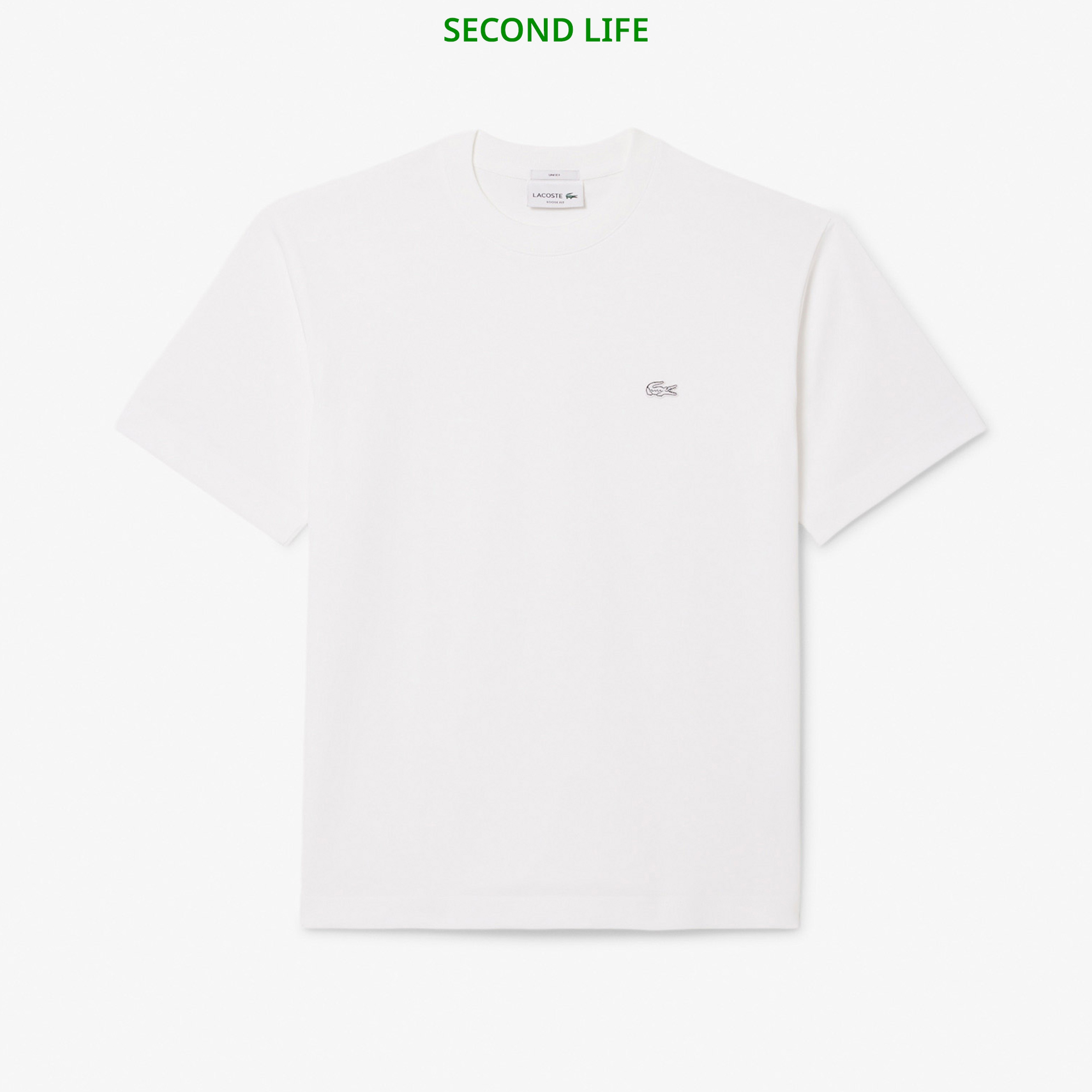 İkinci El Unisex Loose Fit Bisiklet Yaka Beyaz T-Shirt İkinci El Unisex Loose Fit Bisiklet Yaka Beyaz T-Shirt