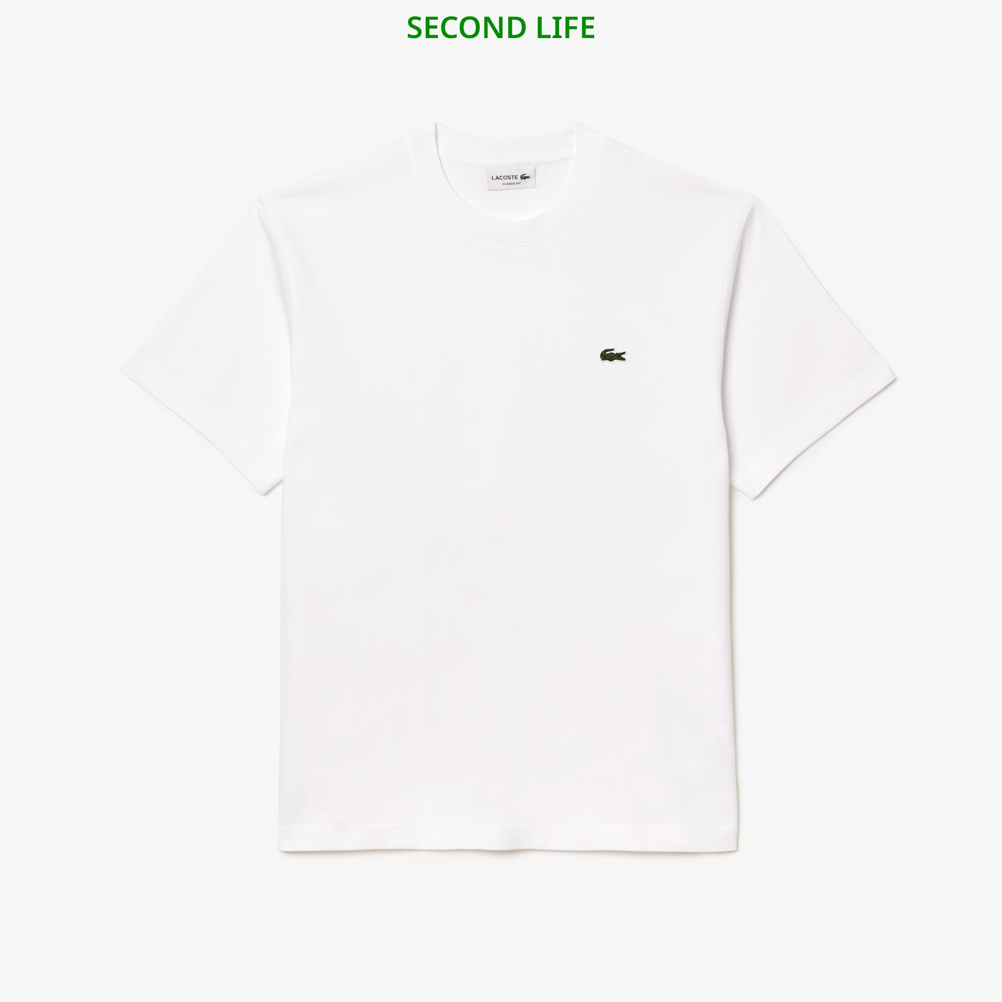 İkinci El Erkek Classic Fit Bisiklet Yaka Beyaz T-Shirt