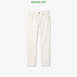 İkinci El Erkek Slim Fit Denim Beyaz Pantolon Beyaz