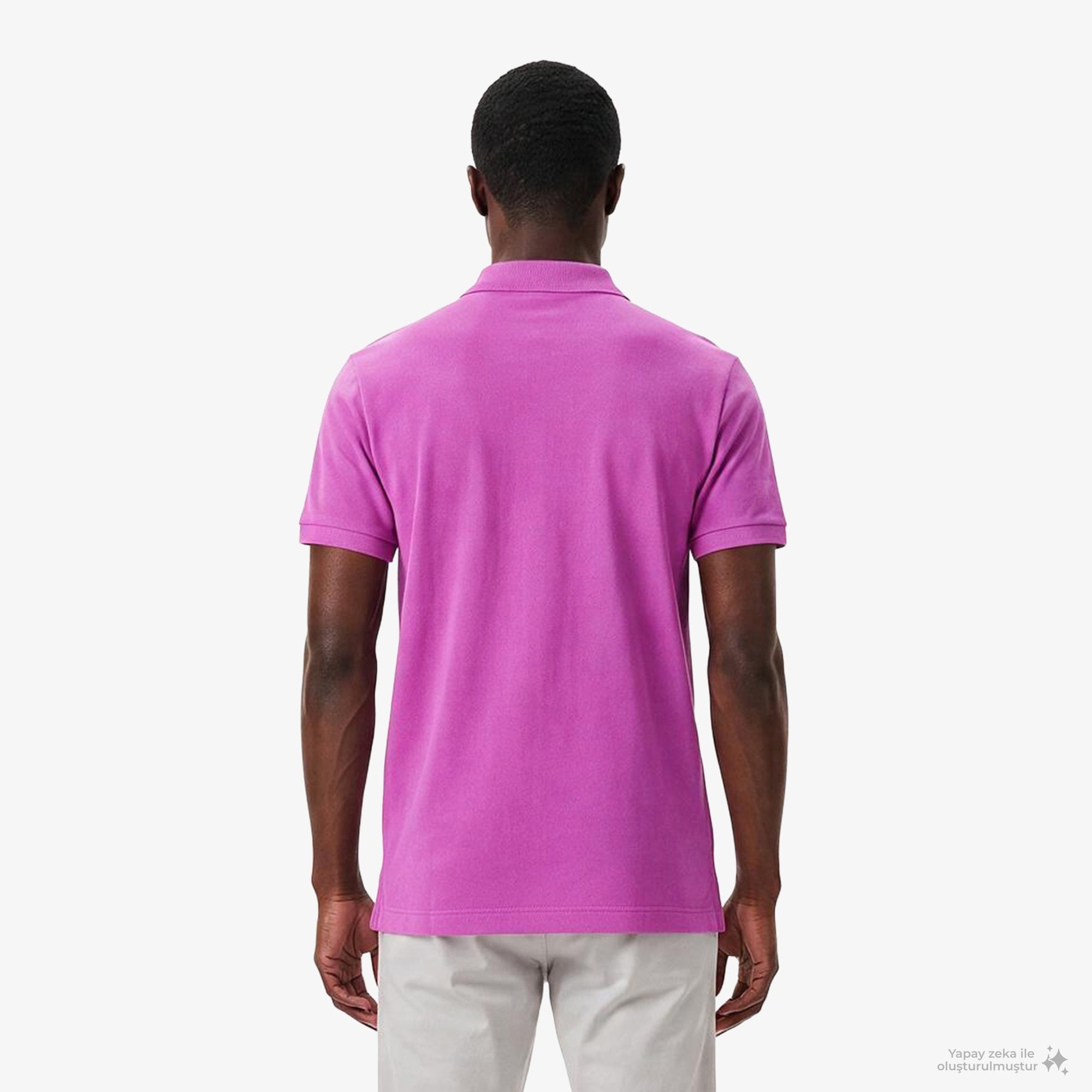 Erkek Regular Fit Pembe Paris Polo
