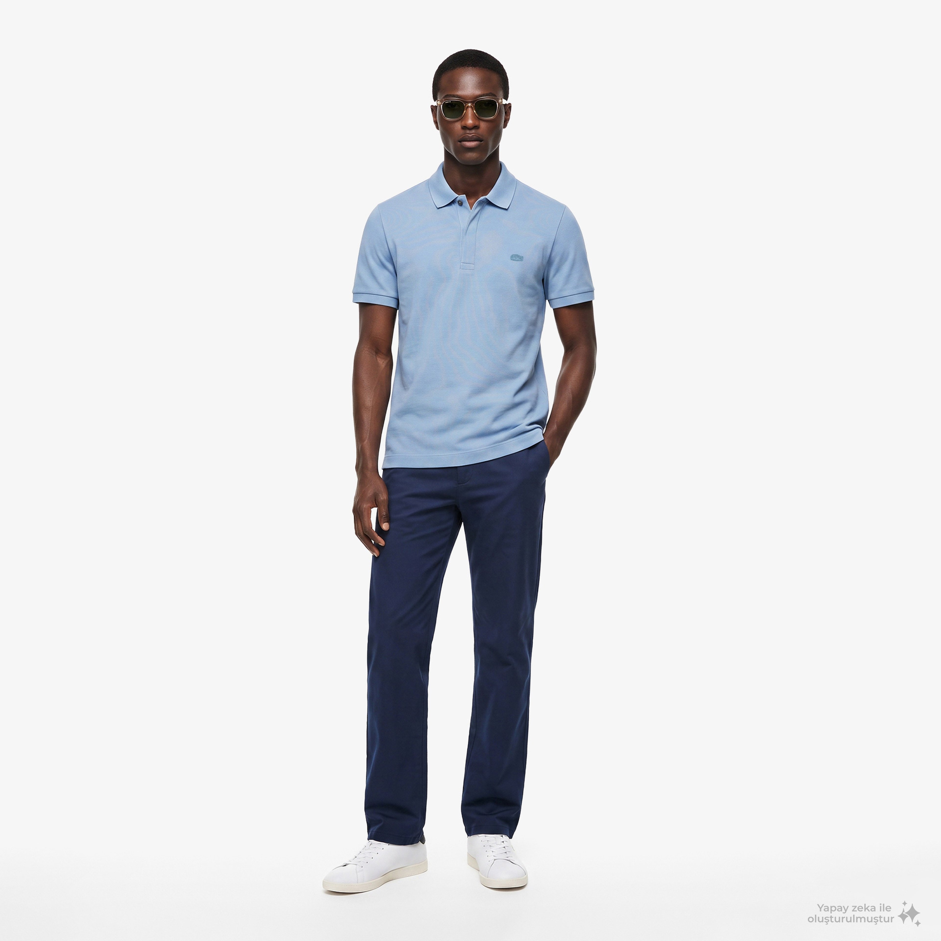 Erkek Regular Fit Mavi Paris Polo Erkek Regular Fit Mavi Paris Polo