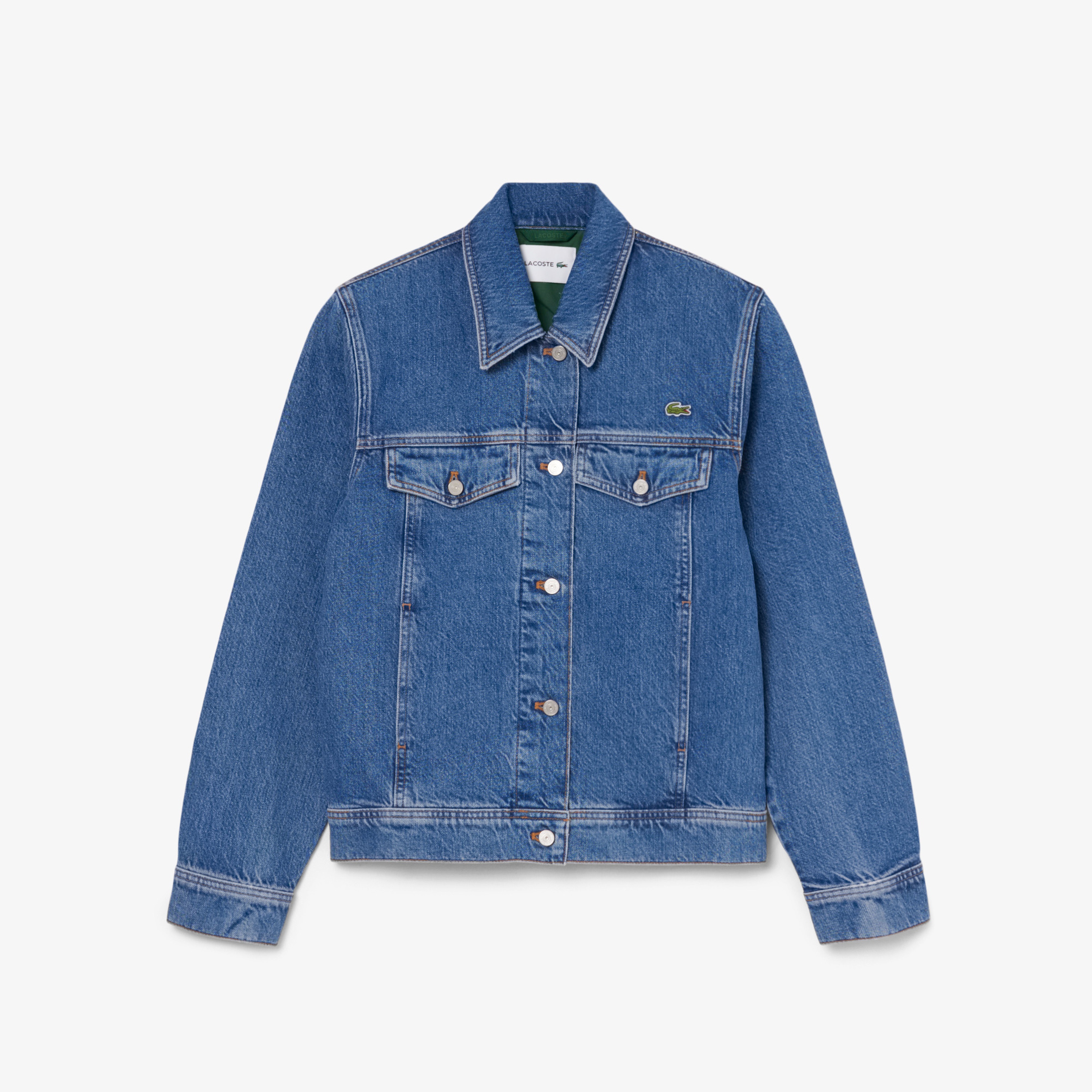 Kadın Uzun Kollu Denim Mavi Ceket