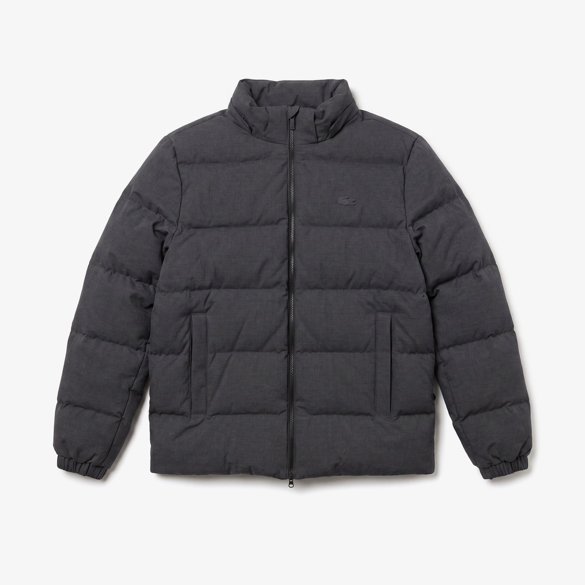 Erkek Classic Fit Kapüşonlu Gri Şişme Mont